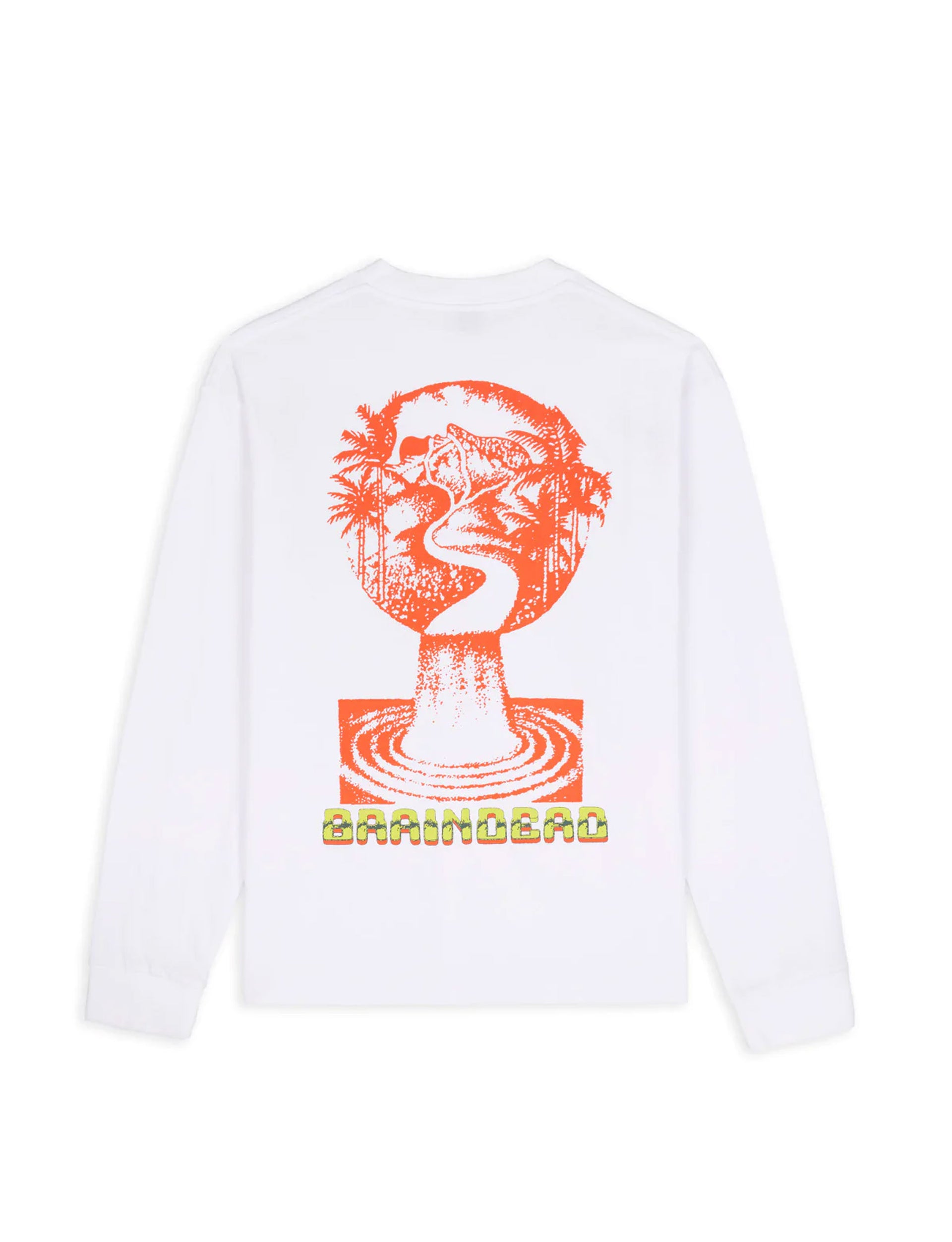 BRAIN DEAD GLOBAL STREAMS LONG SLEEVE WHITE