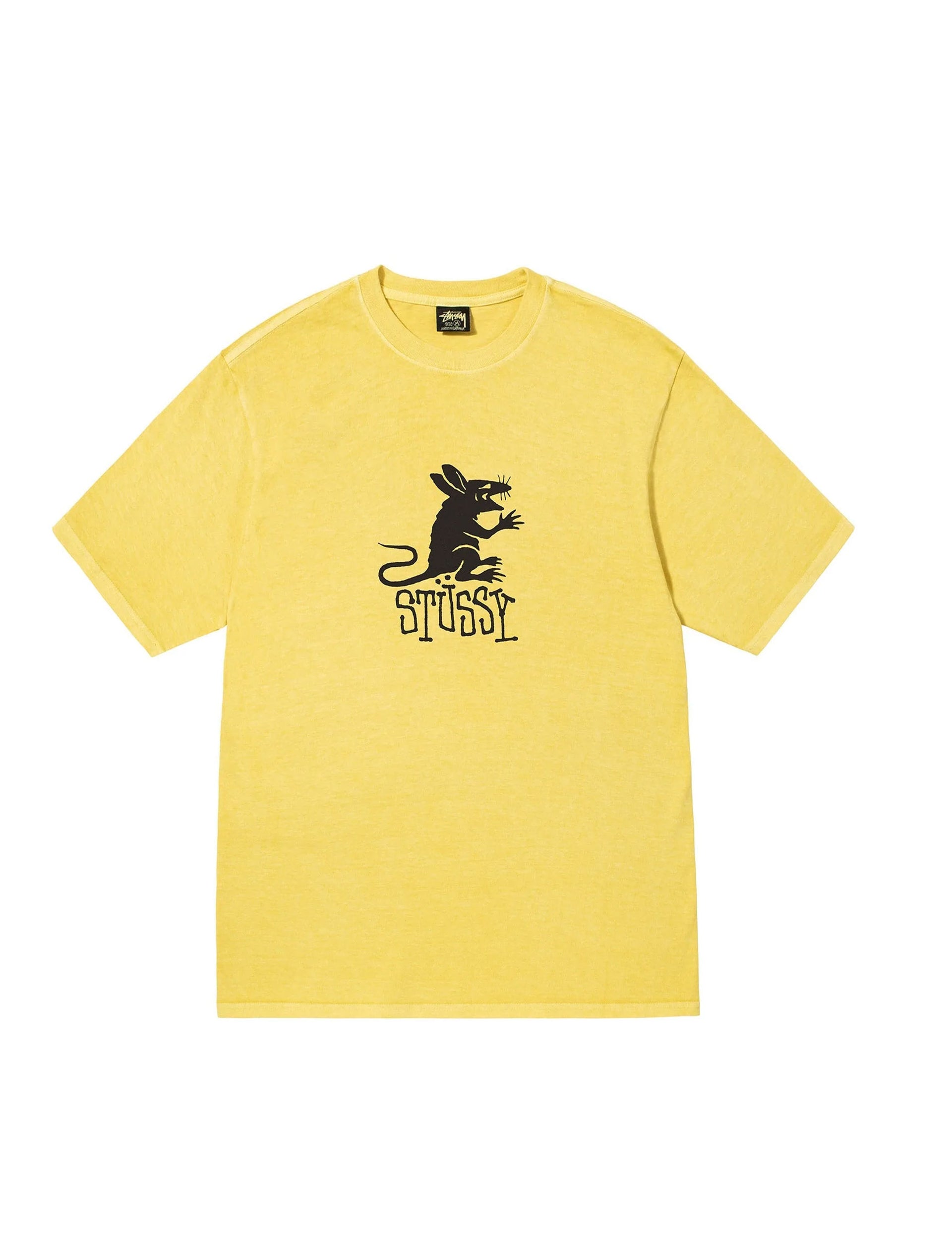 STÜSSY RAT PIGMENT DYED TEE YELLOW