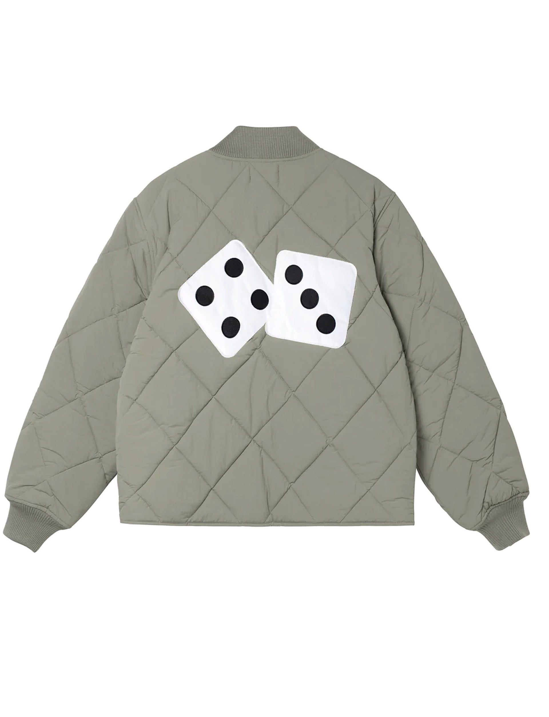 STÜSSY Dice Quilted Liner Jacket OLIVE