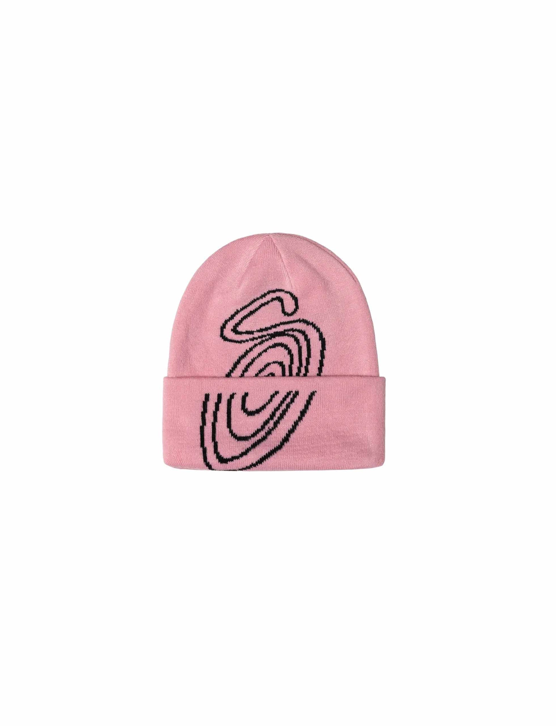 STÜSSY Swirl S Cuff Beanie pink