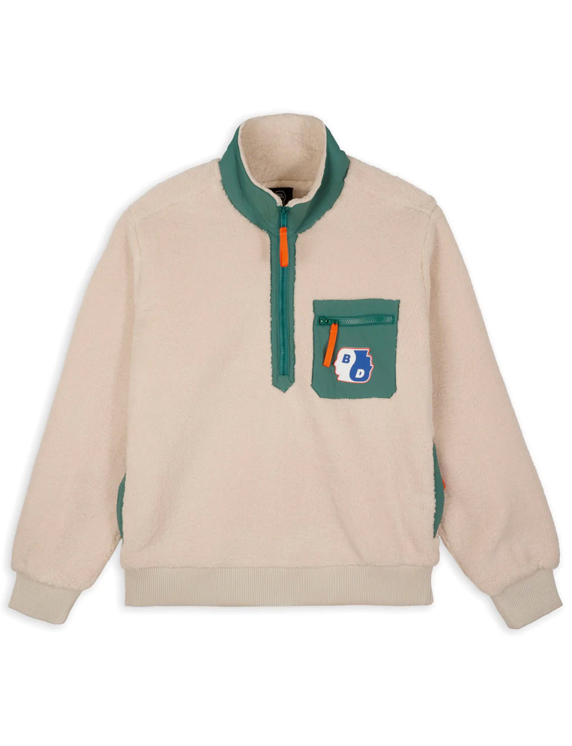 BRAIN DEAD YIN YANG HALF ZIP JACKET CREAM