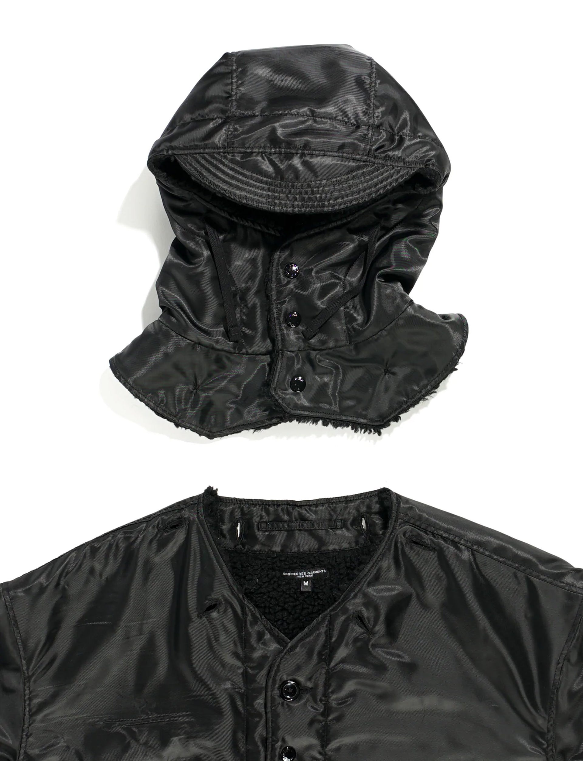 ENGINEERED GARMENTS Liner Jacket Black Polyester Pilot Twill