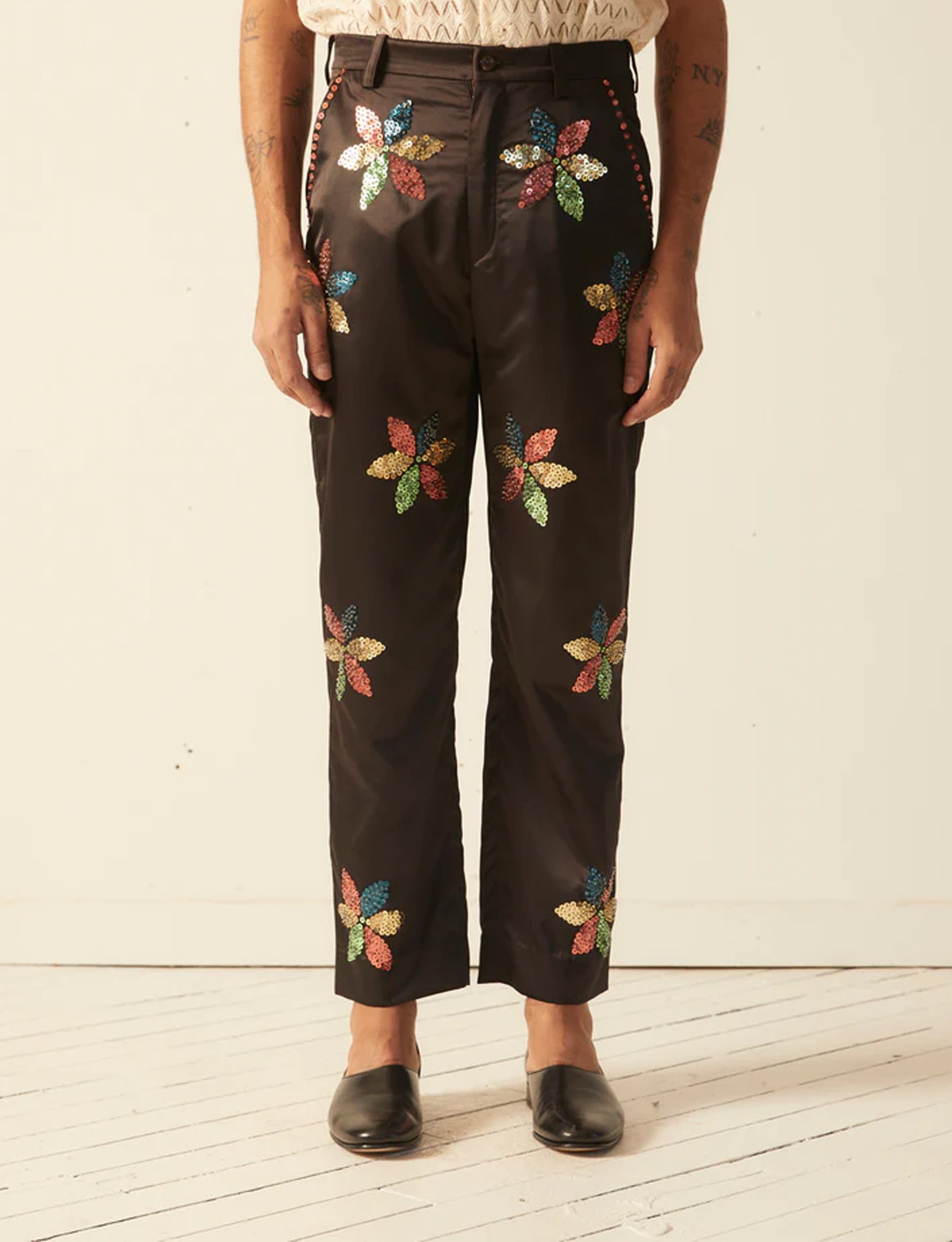 BODE SEQUINED PINWHEEL TROUSER