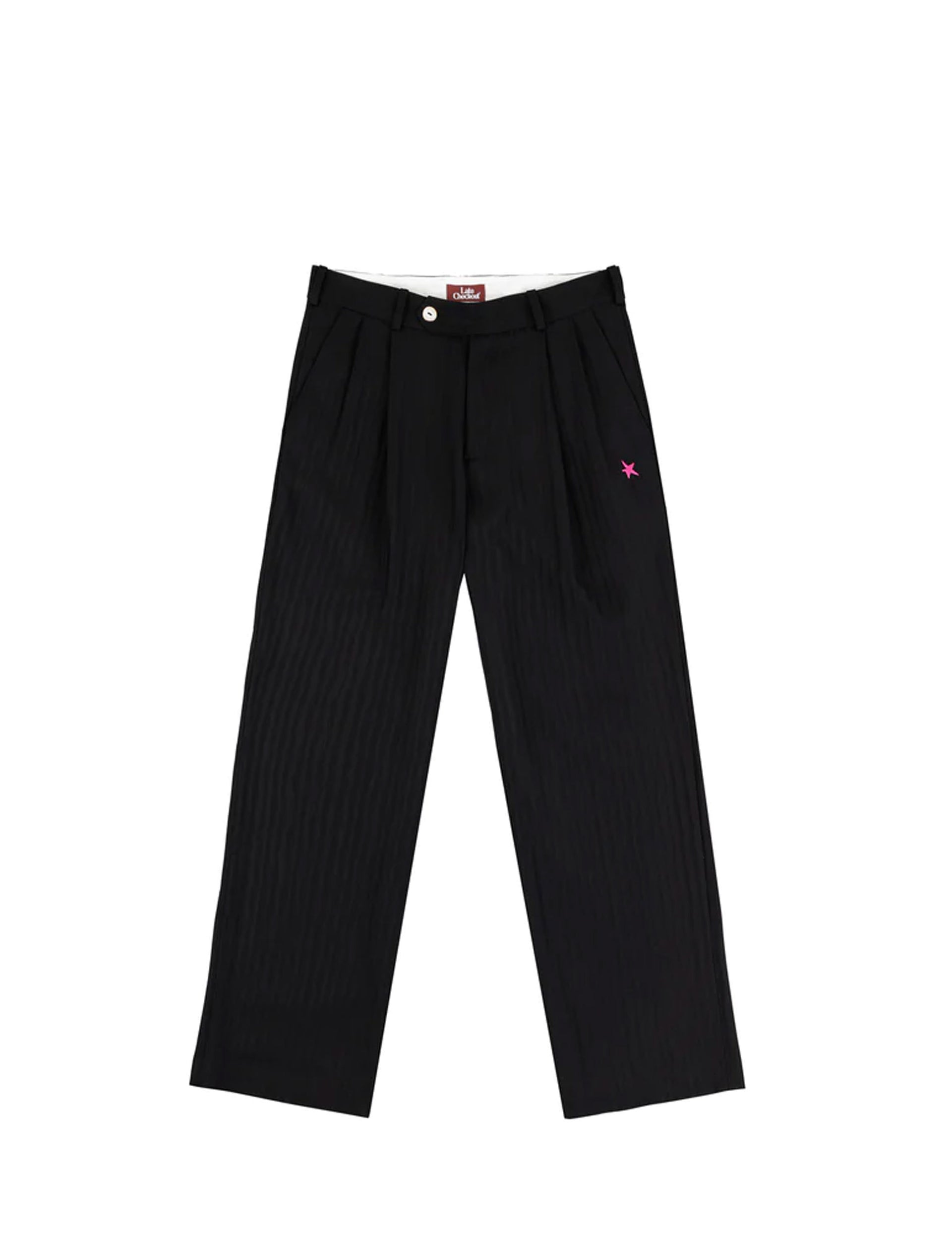 LATE CHECKOUT Black ZEBRA Trousers