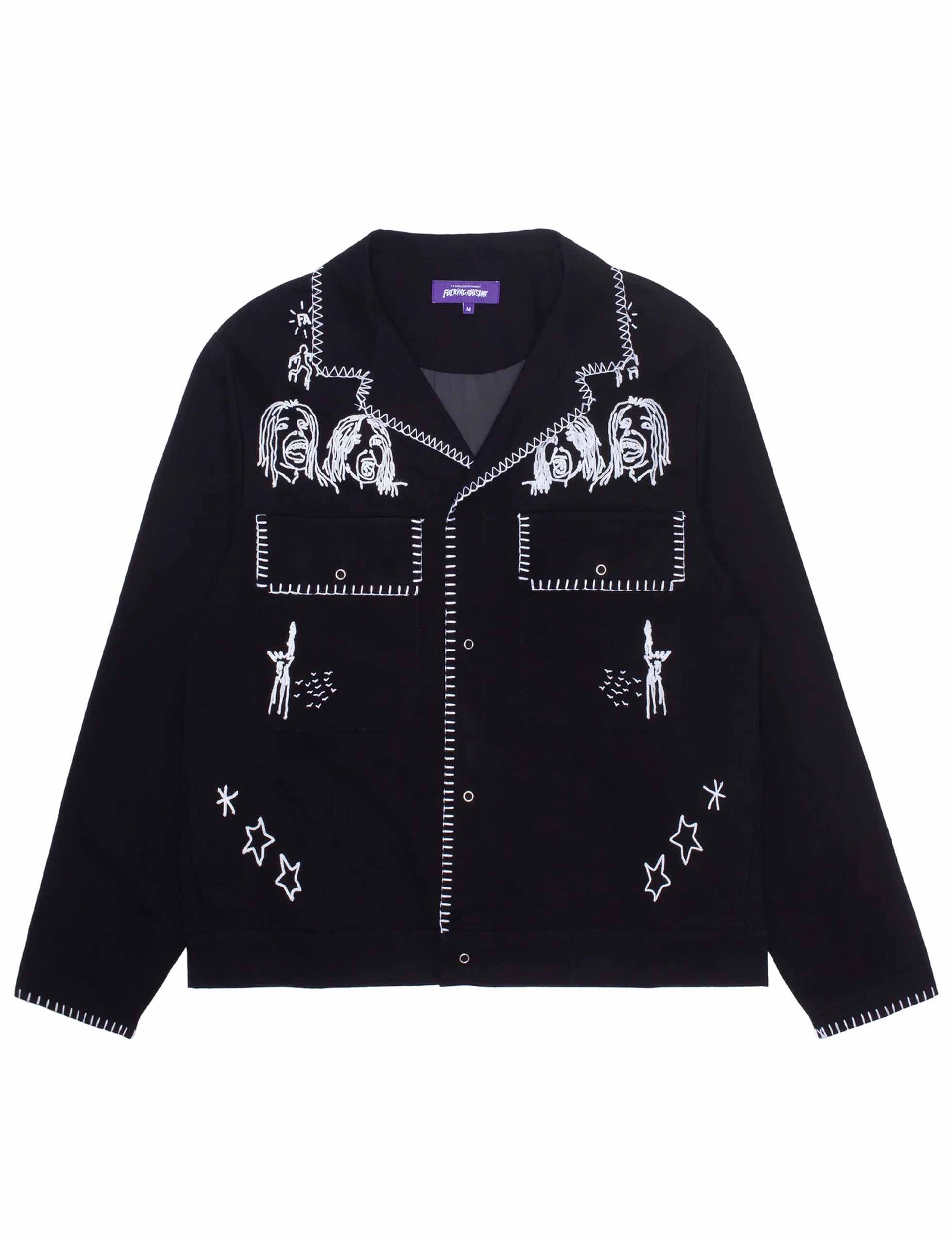 Fucking Awesome Embroidered Mechanics Jacket - Black