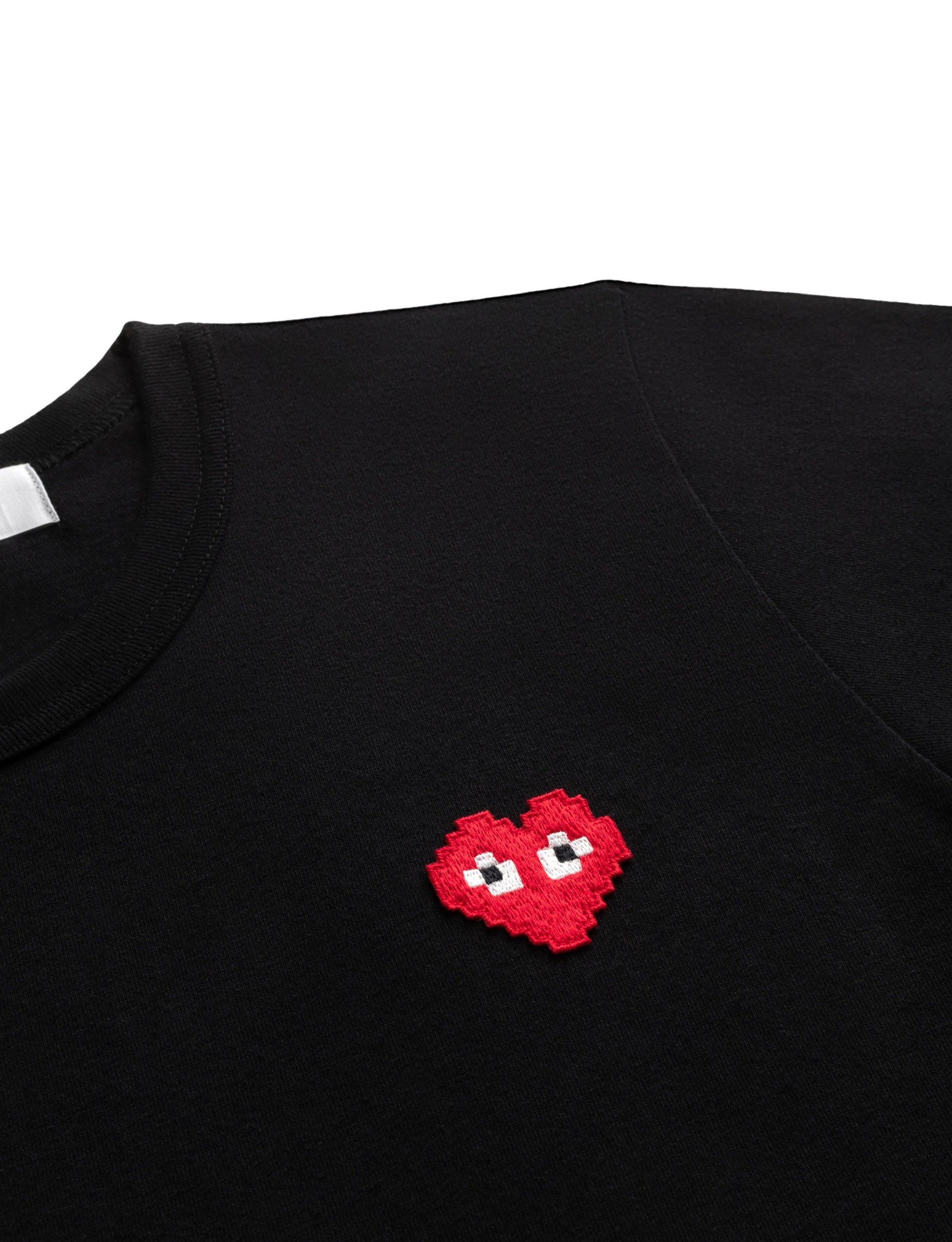 COMME DES GARÇONS PLAY X THE ARTIST INVADER BASIC T-SHIRT BLACK