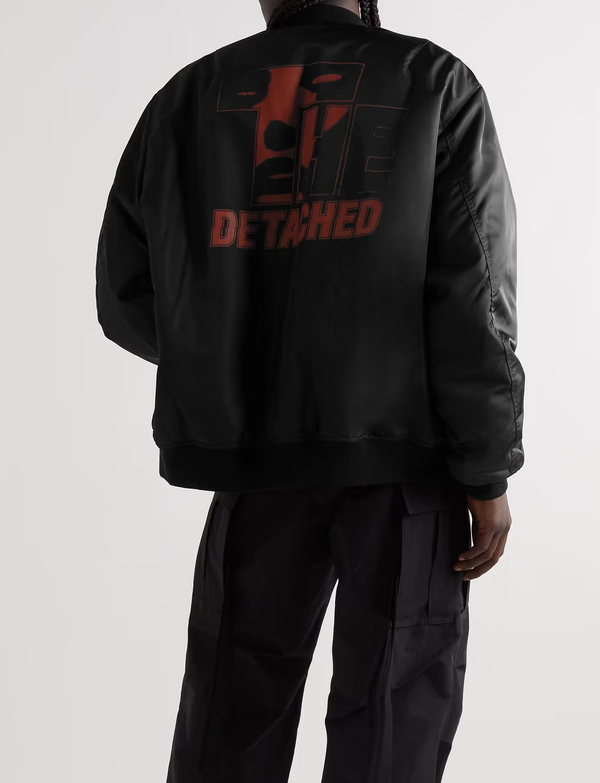 RAF SIMONS Classic bomber Detached print BLACK