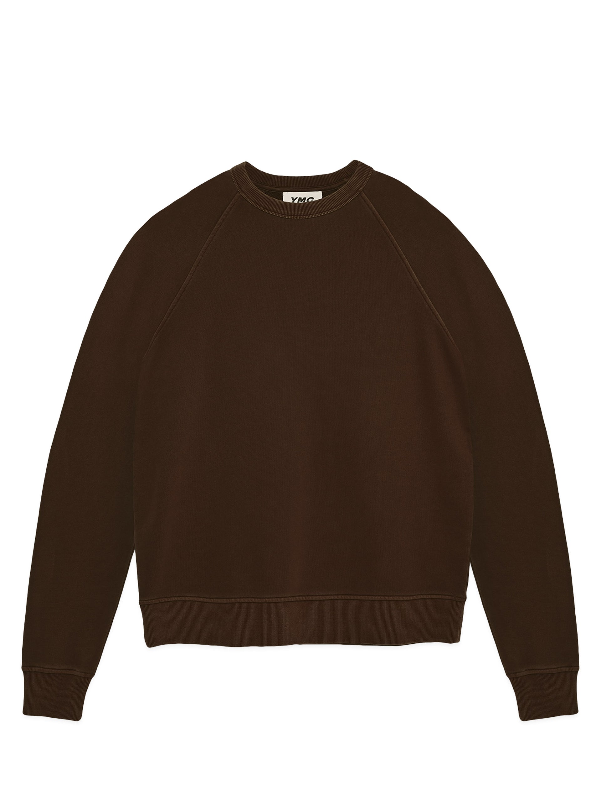 YMC SHRANK LOOPBACK SWEATSHIRT BROWN