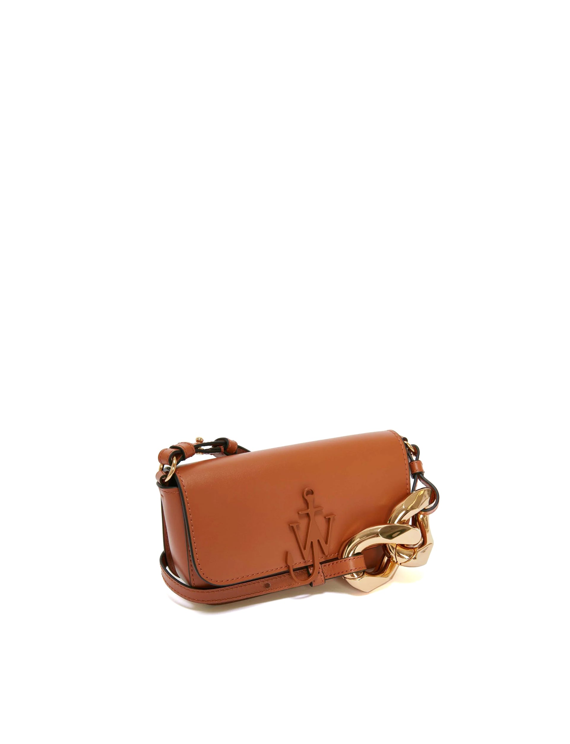 JW ANDERSON TONAL CHAIN BAGUETTE ANCHOR BAG PECAN
