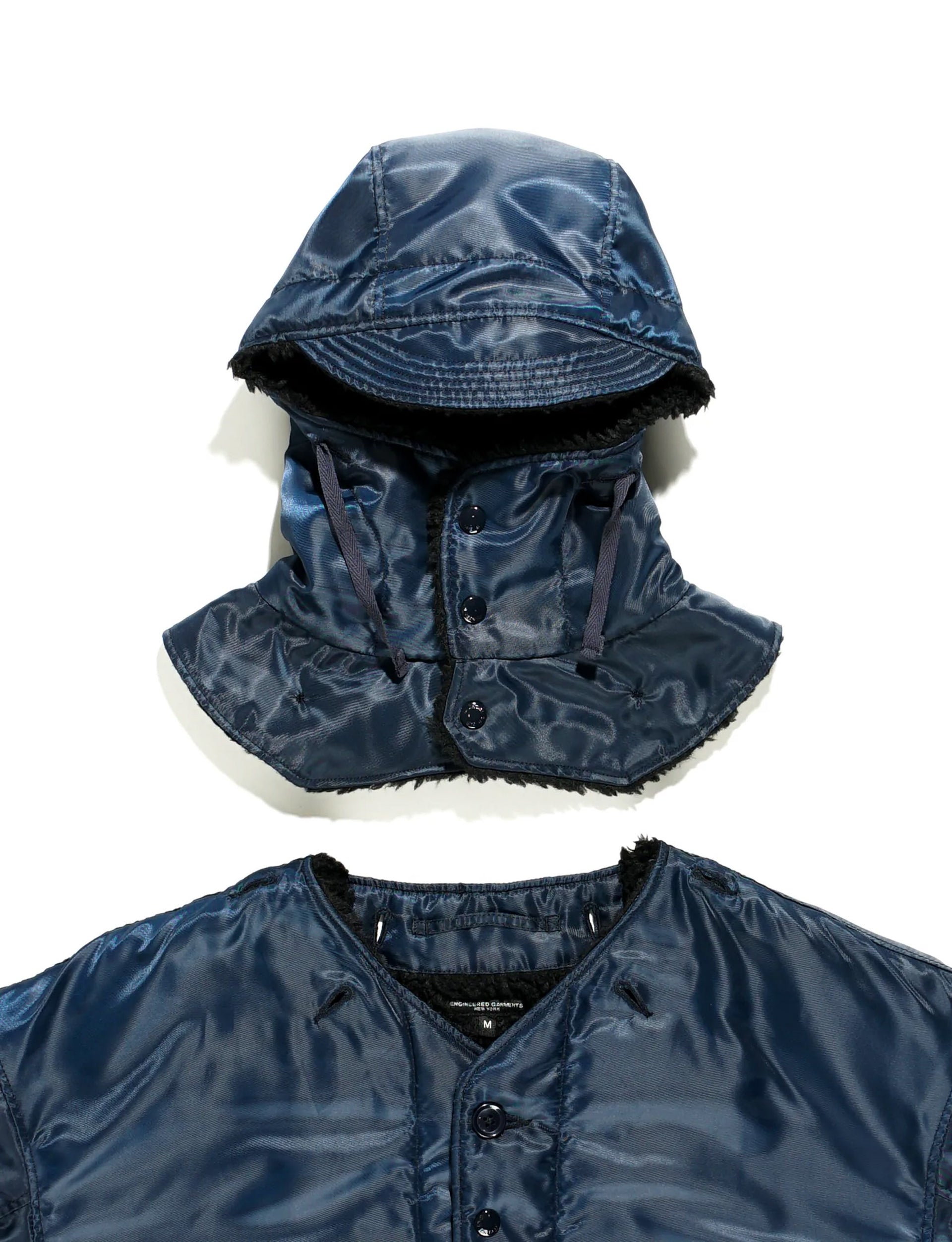 ENGINEERED GARMENTS Liner Jacket Navy Polyester Pilot Twill
