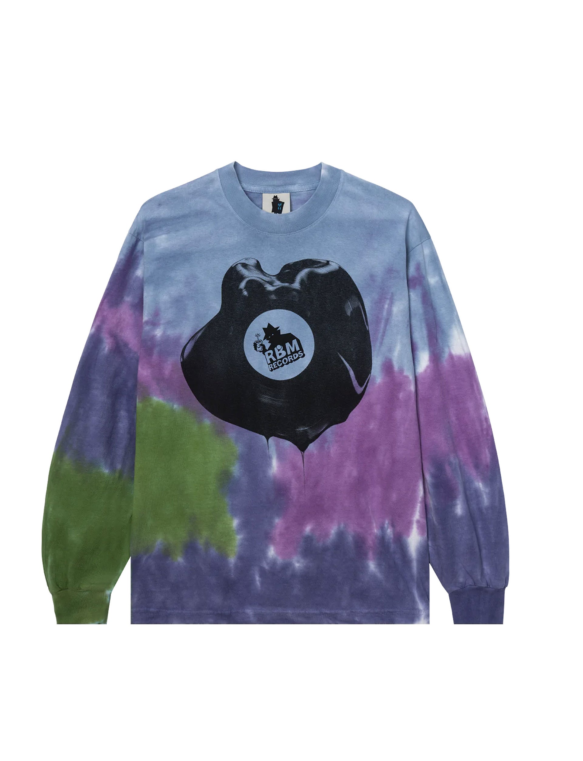 REAL BAD MAN Big Rec Long Sleeve T-Shirt FISH TIE DYE