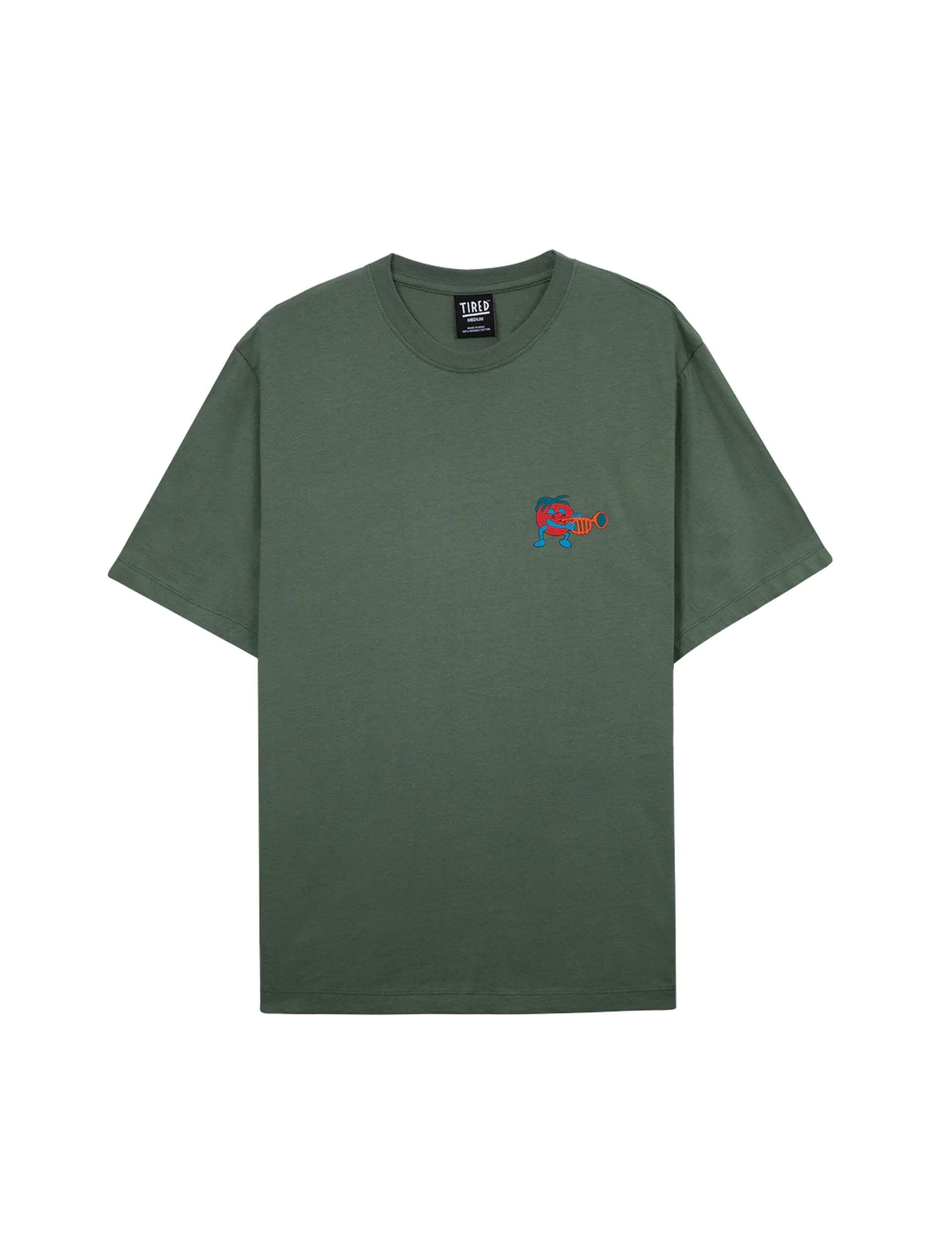 TIRED MUSIC SS TEE (ORGANIC) GREEN
