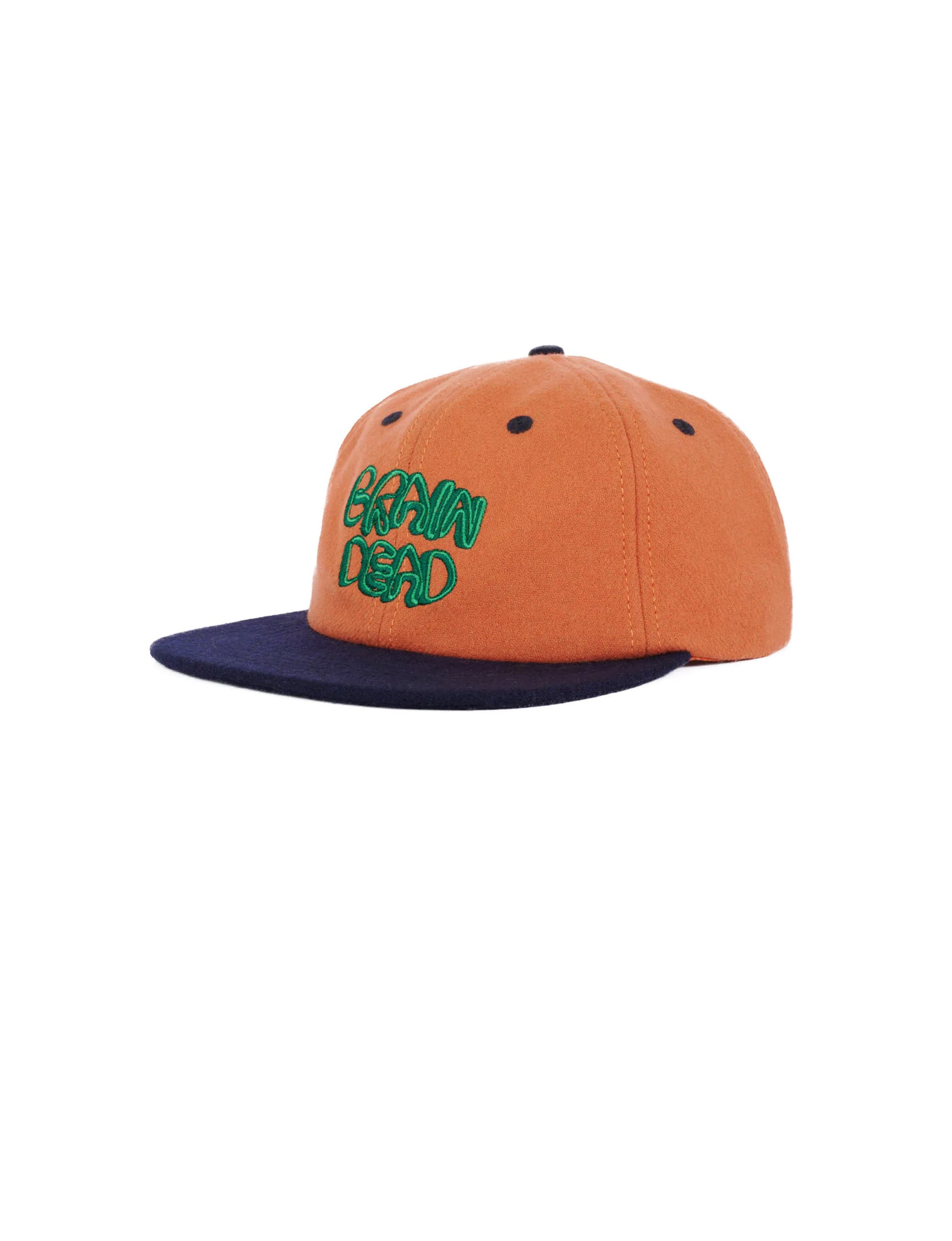 BRAIN DEAD PLATO WOOL 6 PANEL CAP ORANGE