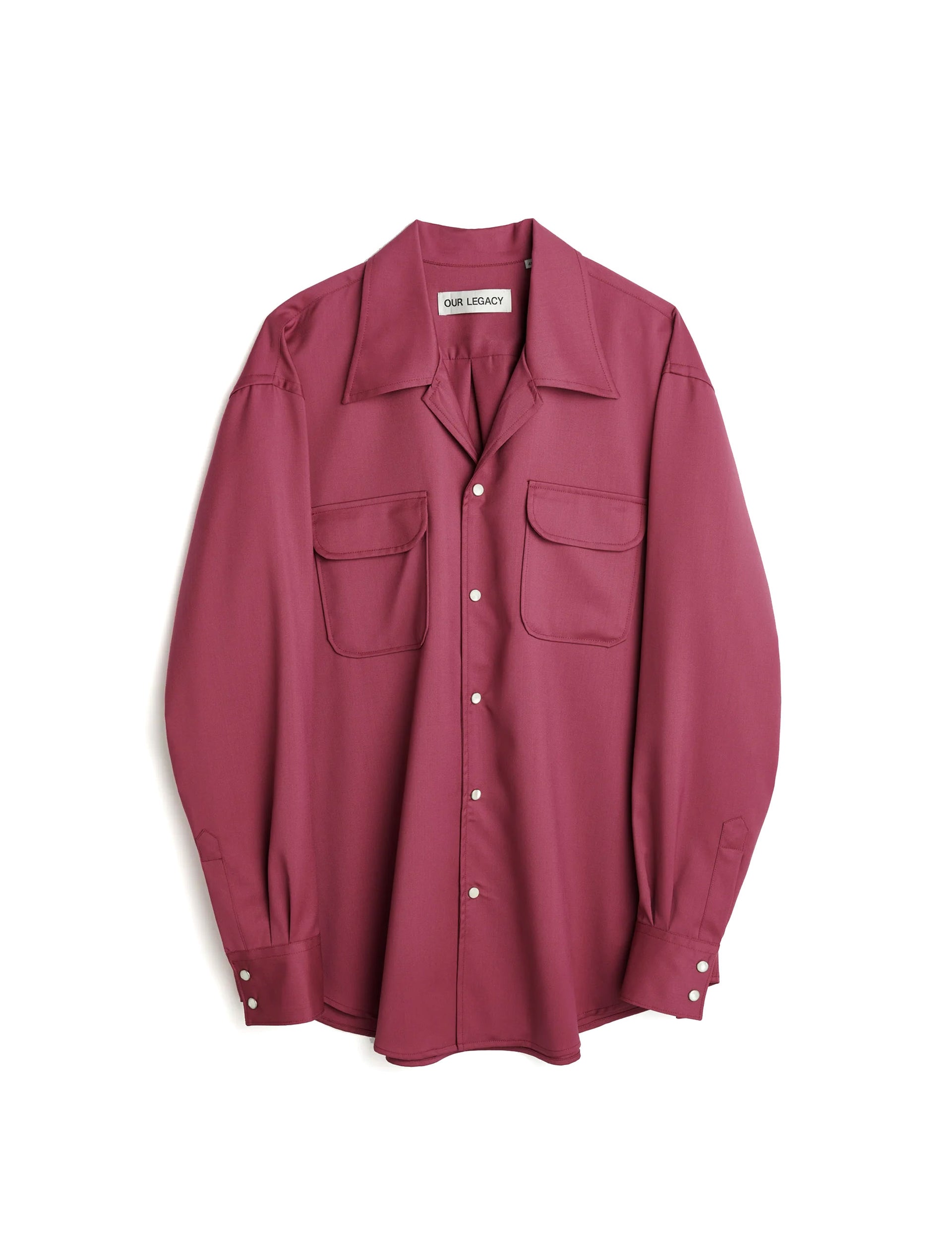 OUR LEGACY POCO SHIRT PINK FLUID WOOL