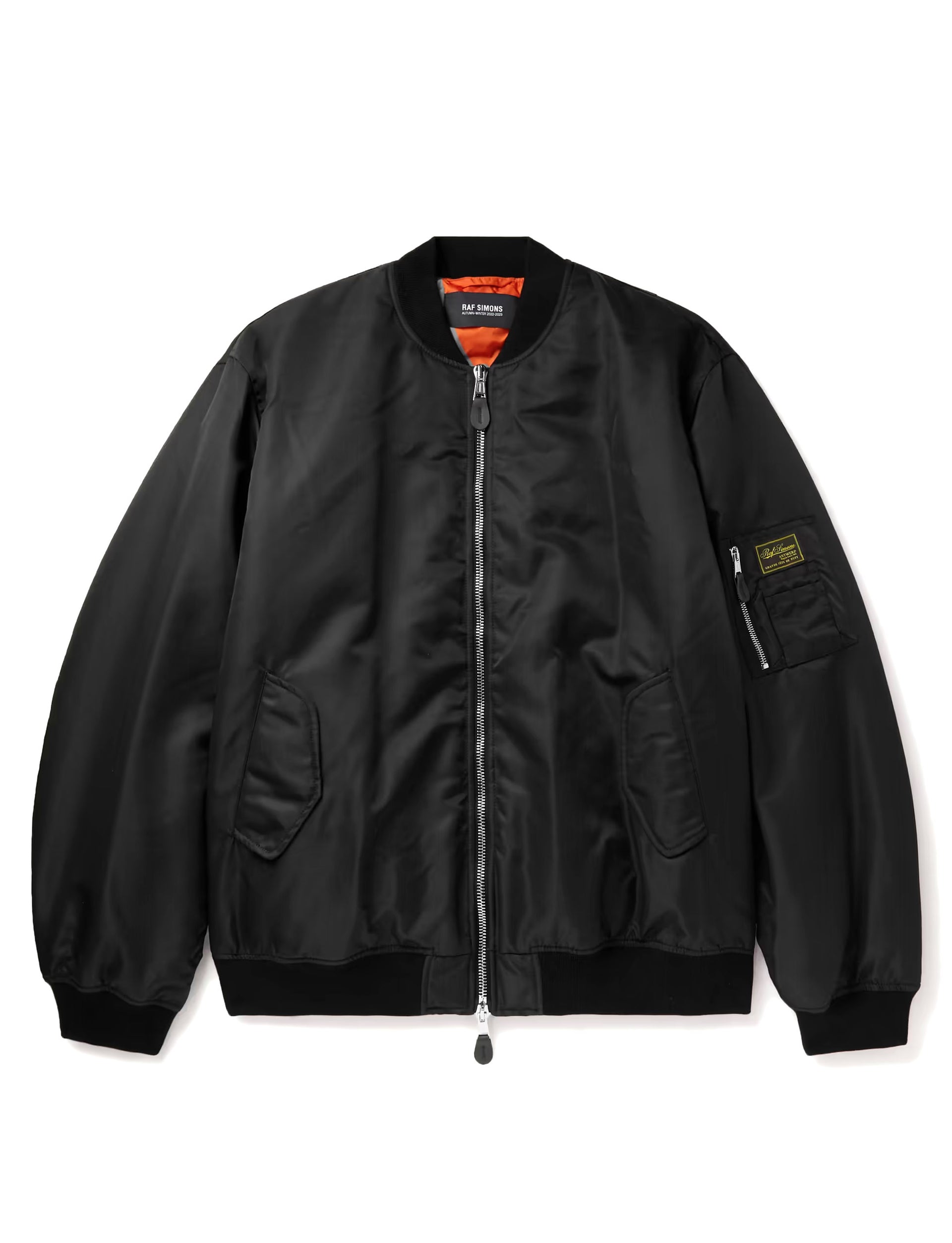 RAF SIMONS Classic bomber Detached print BLACK