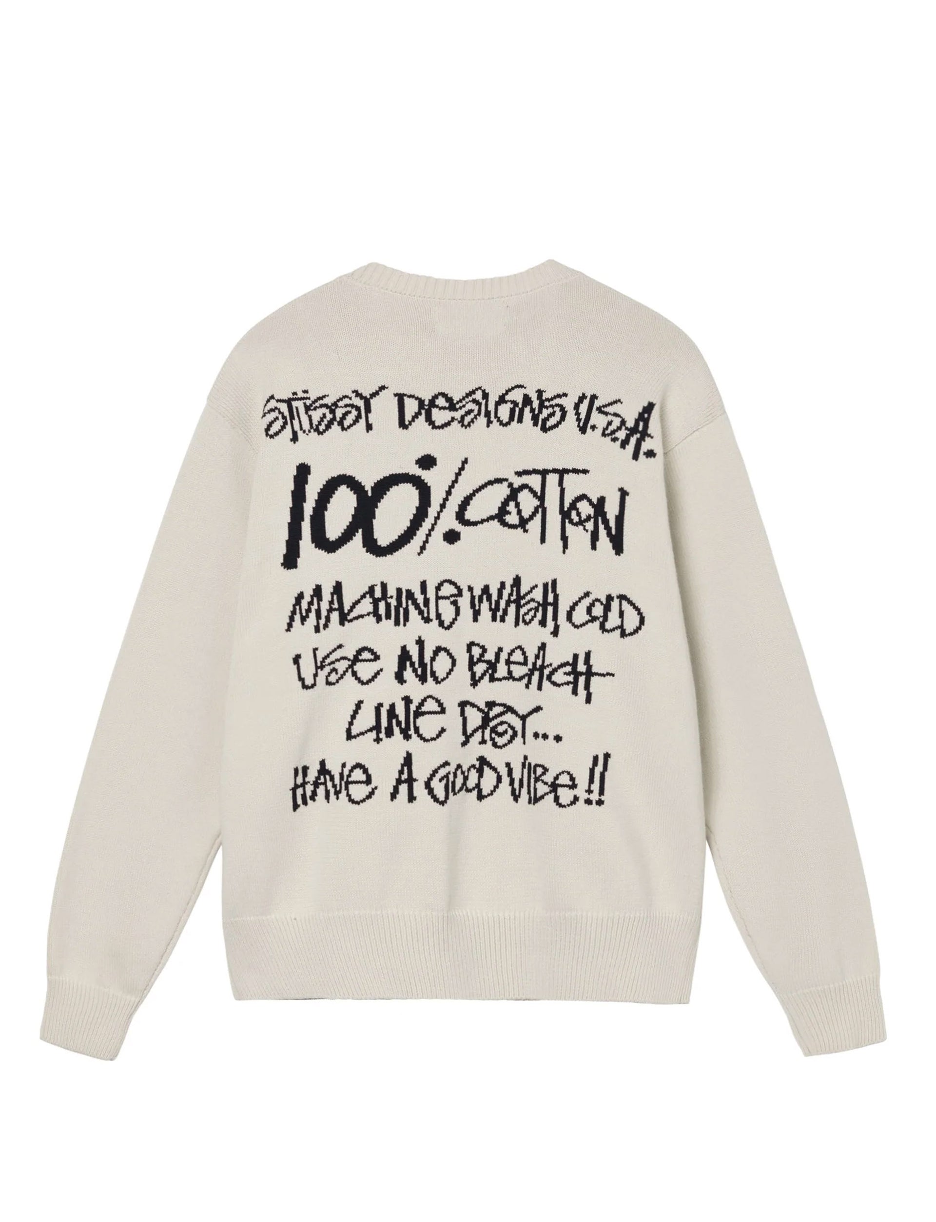 STÜSSY CARE LABEL SWEATER NATURAL
