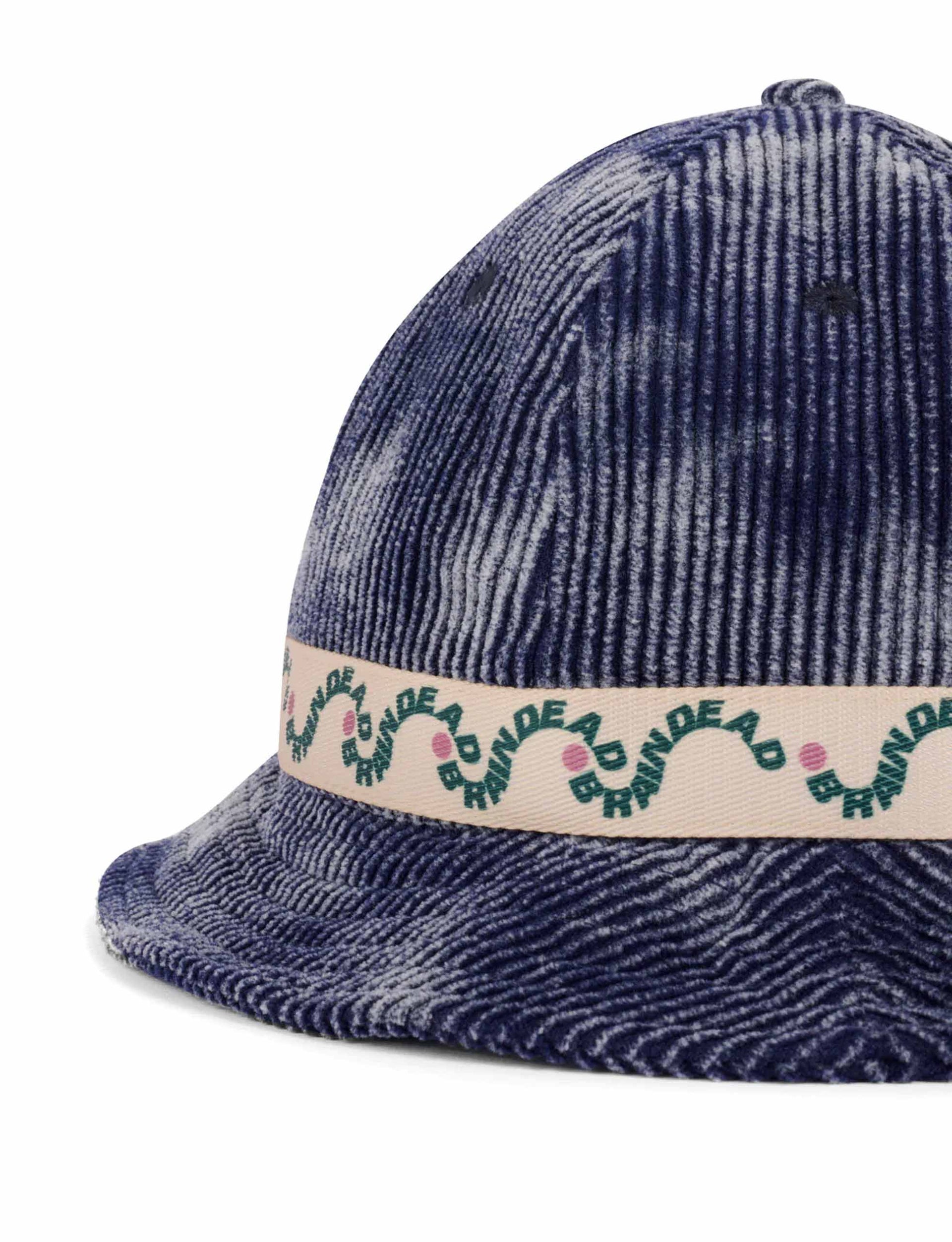 BRAIN DEAD WAVE BELL BUCKET HAT  NAVY