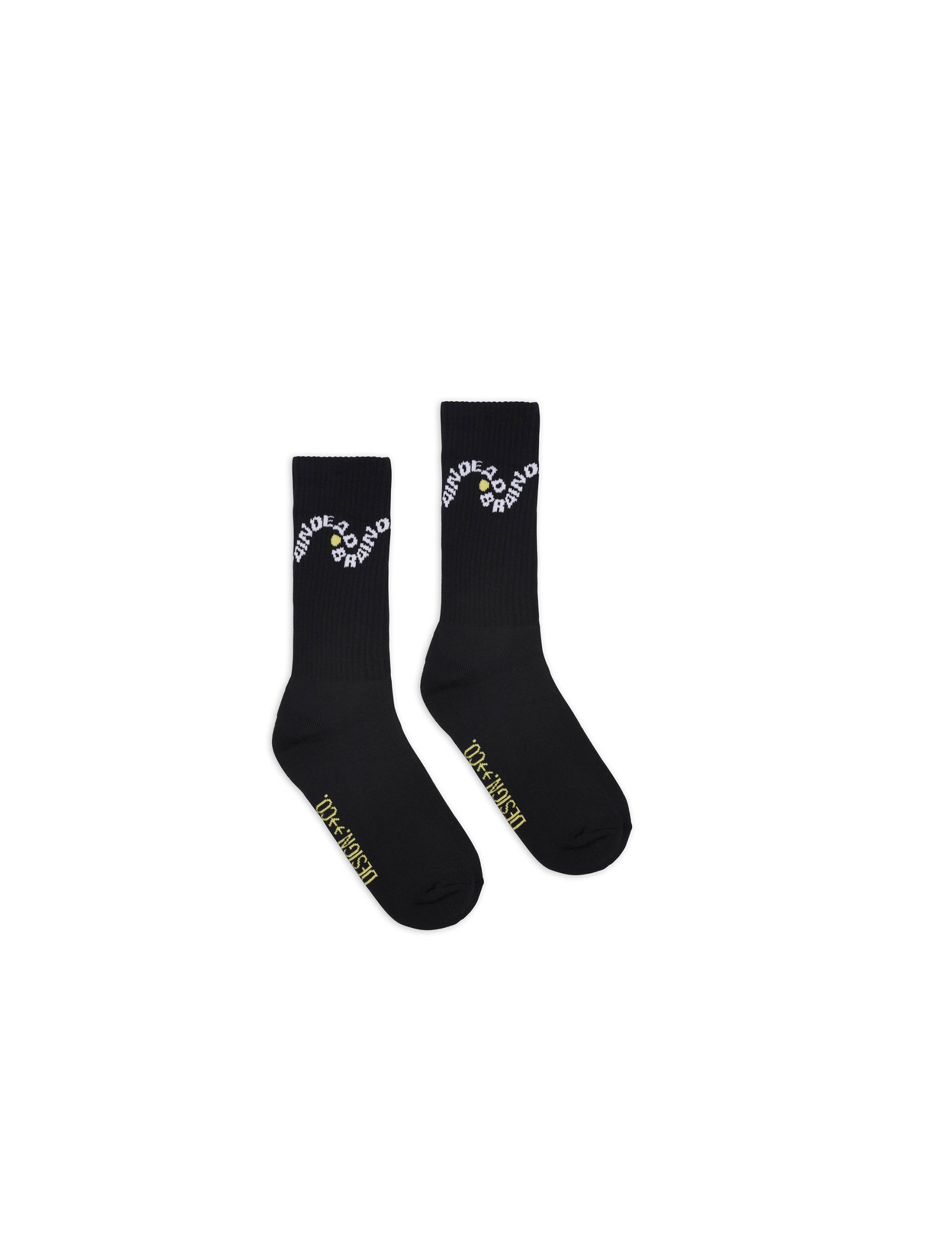 BRAIN DEAD BD WAVES SOCK BLACK