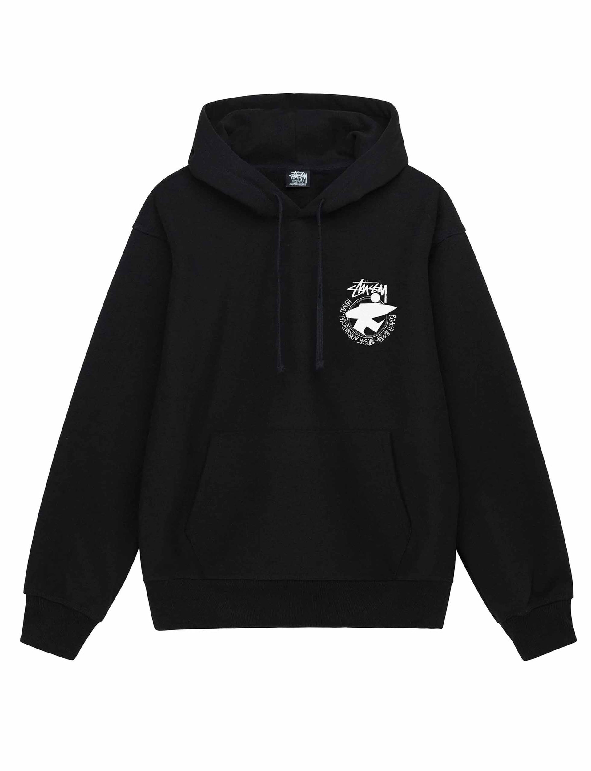 STÜSSY Beach Roots Hood BLACK