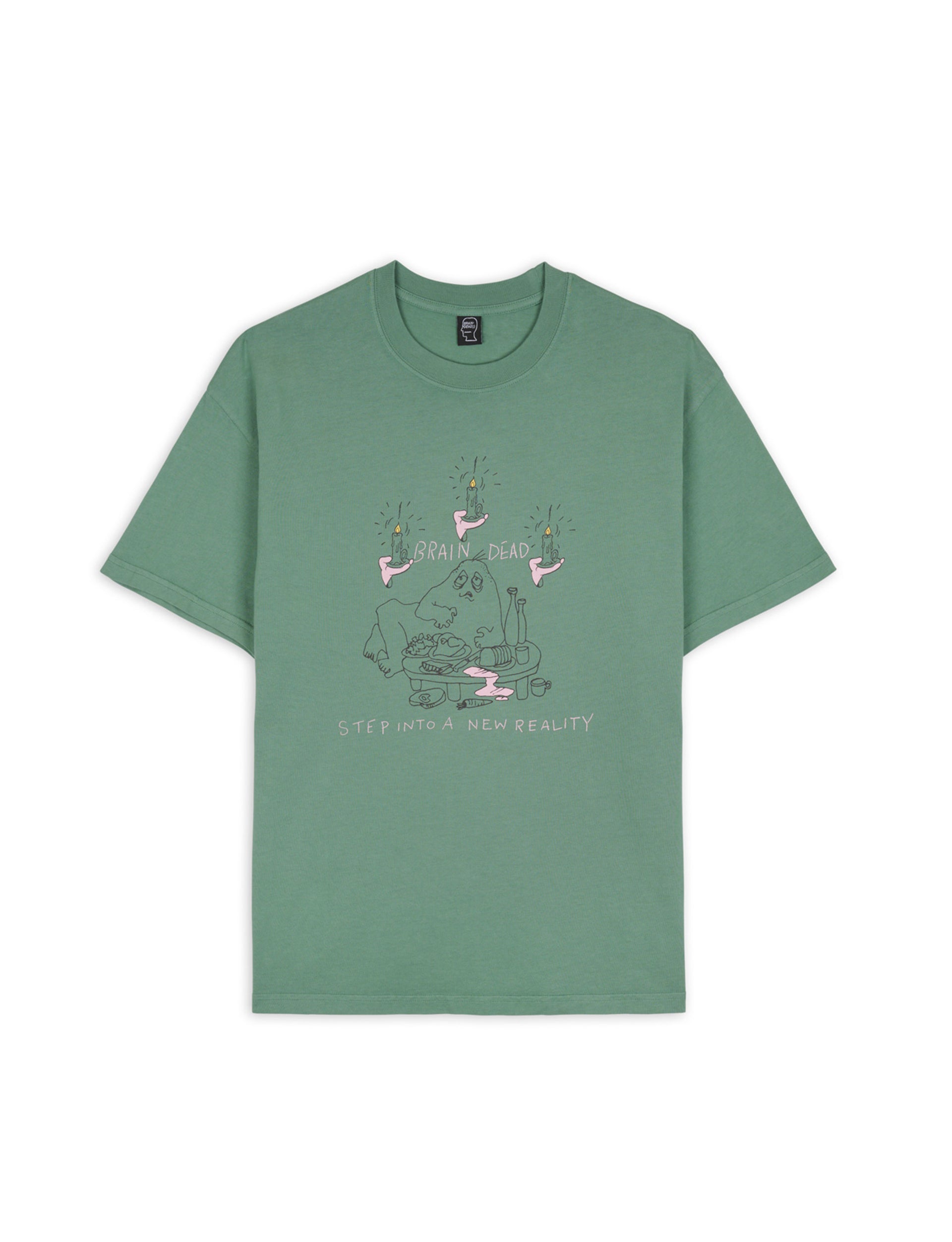 BRAIN DEAD New Reality T-shirt Green