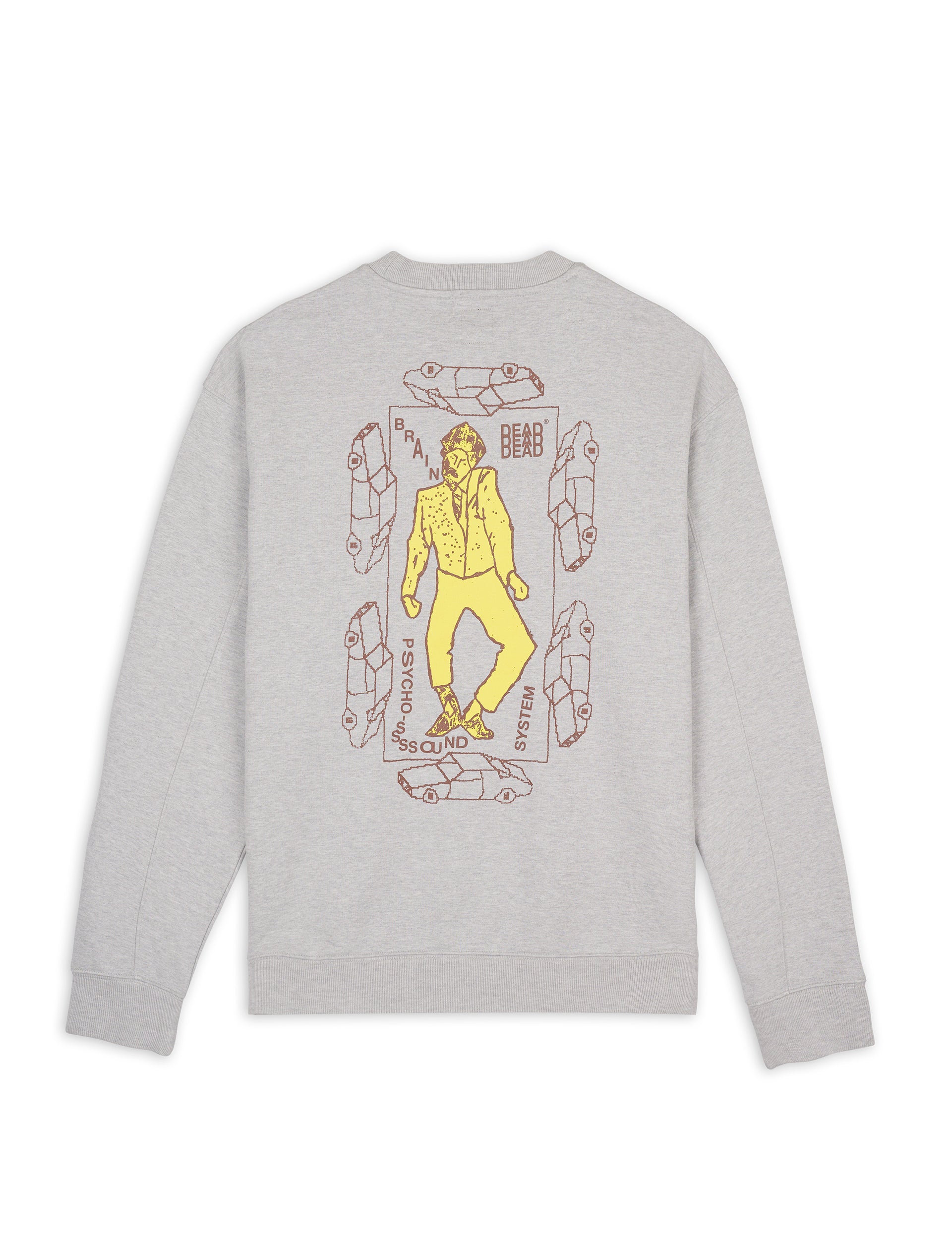 BRAIN DEAD Progressive Artistry Crewneck Sweatshirt Heather Grey