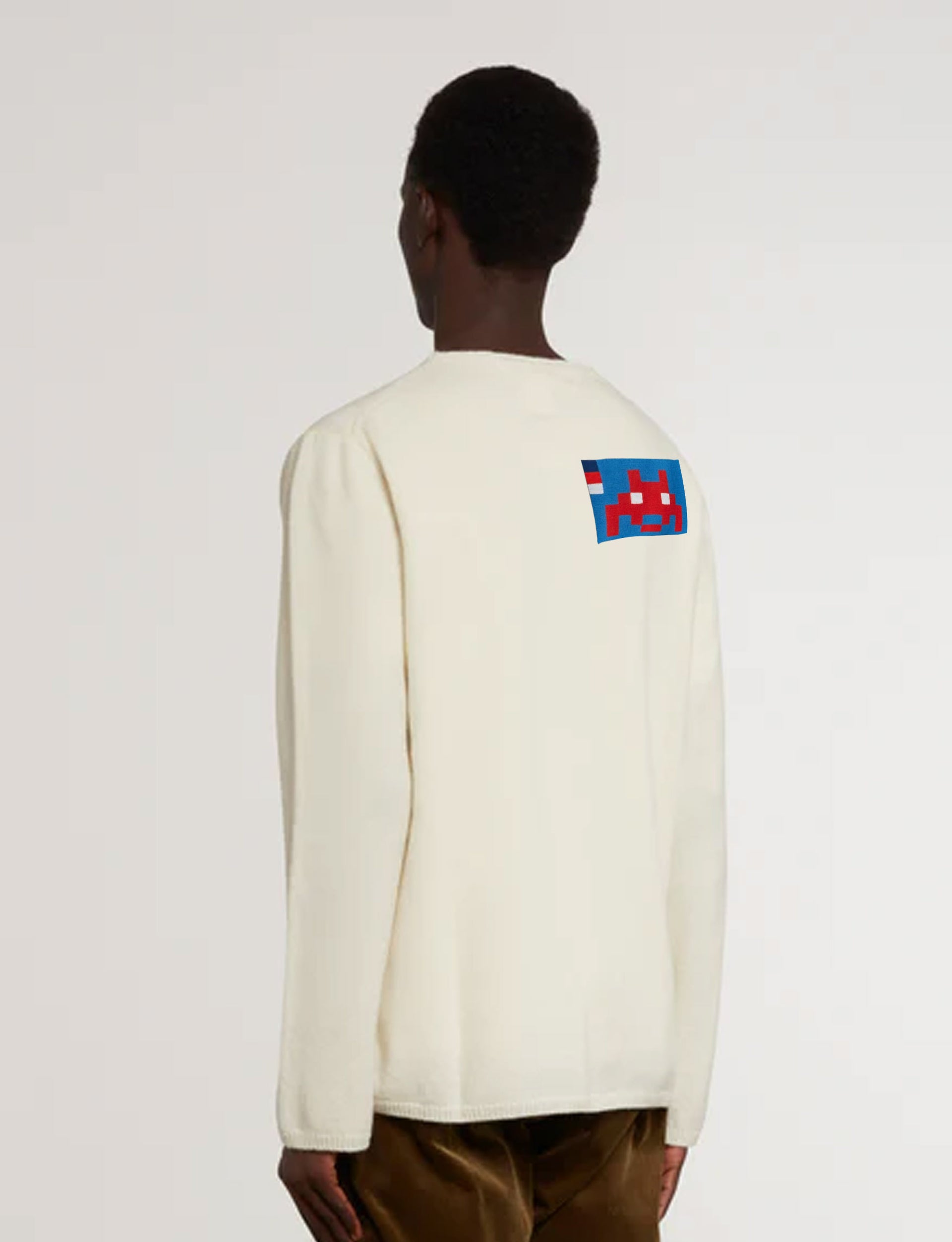 COMME DES GARÇONS SHIRT MENS SWEATER KNIT OFF WHITE