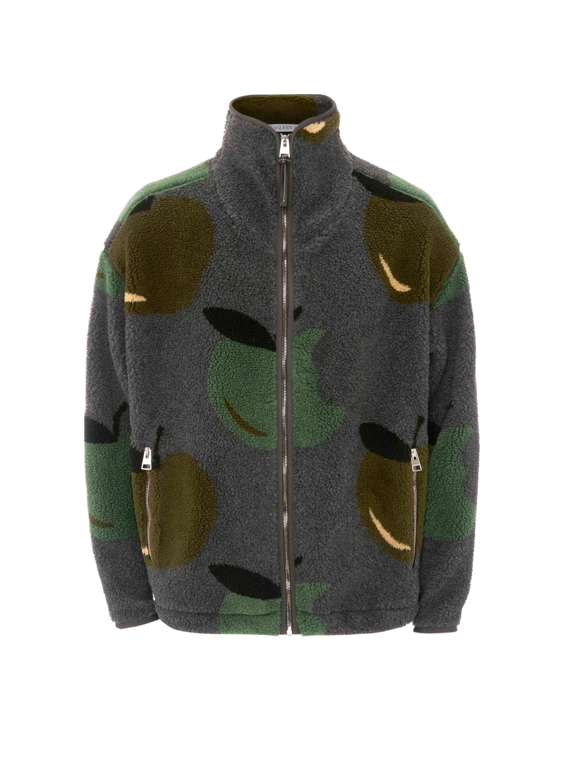 JW ANDERSON ZIP FRONT CASUAL JACKET GREY/GREEN