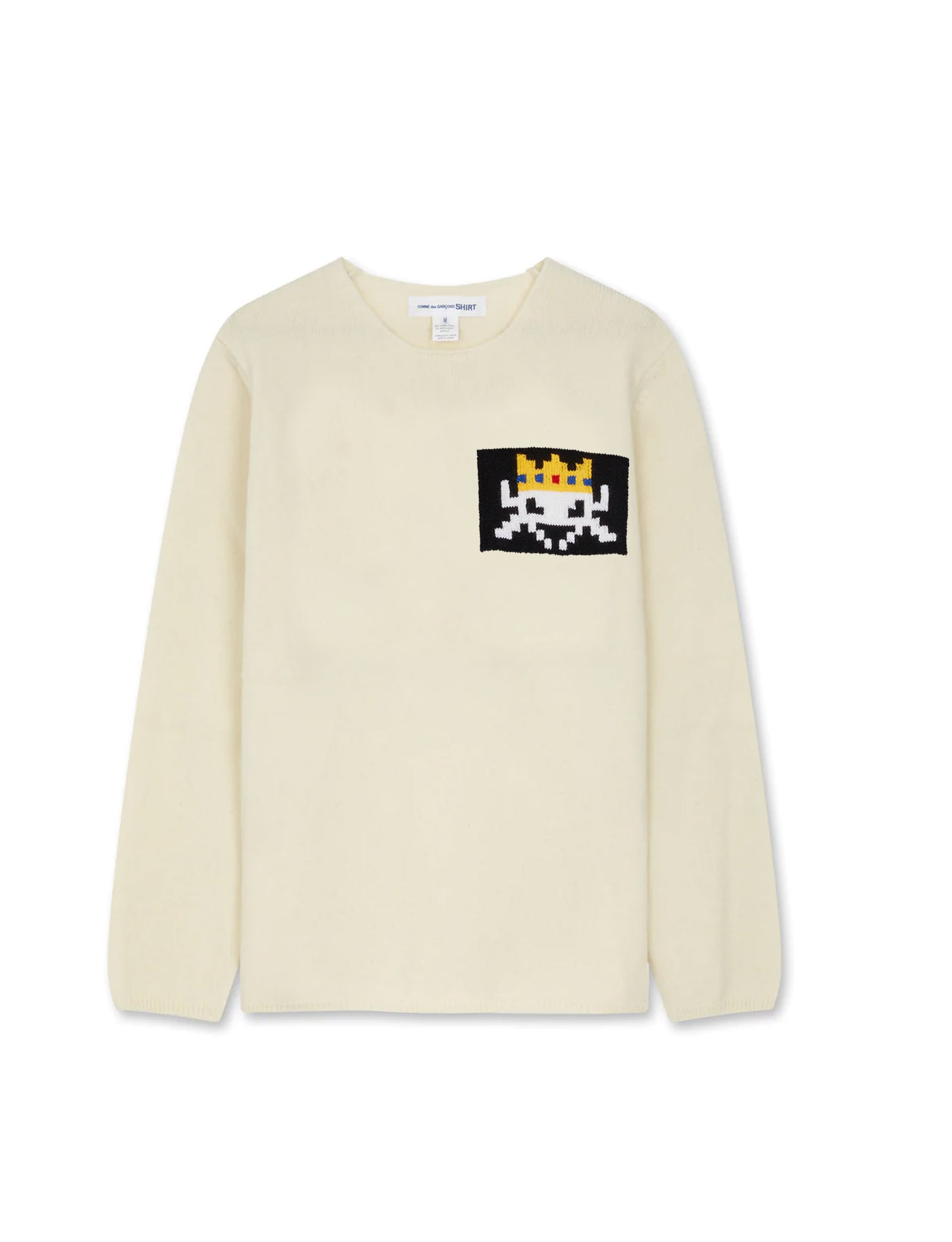 COMME DES GARÇONS SHIRT MENS SWEATER KNIT OFF WHITE