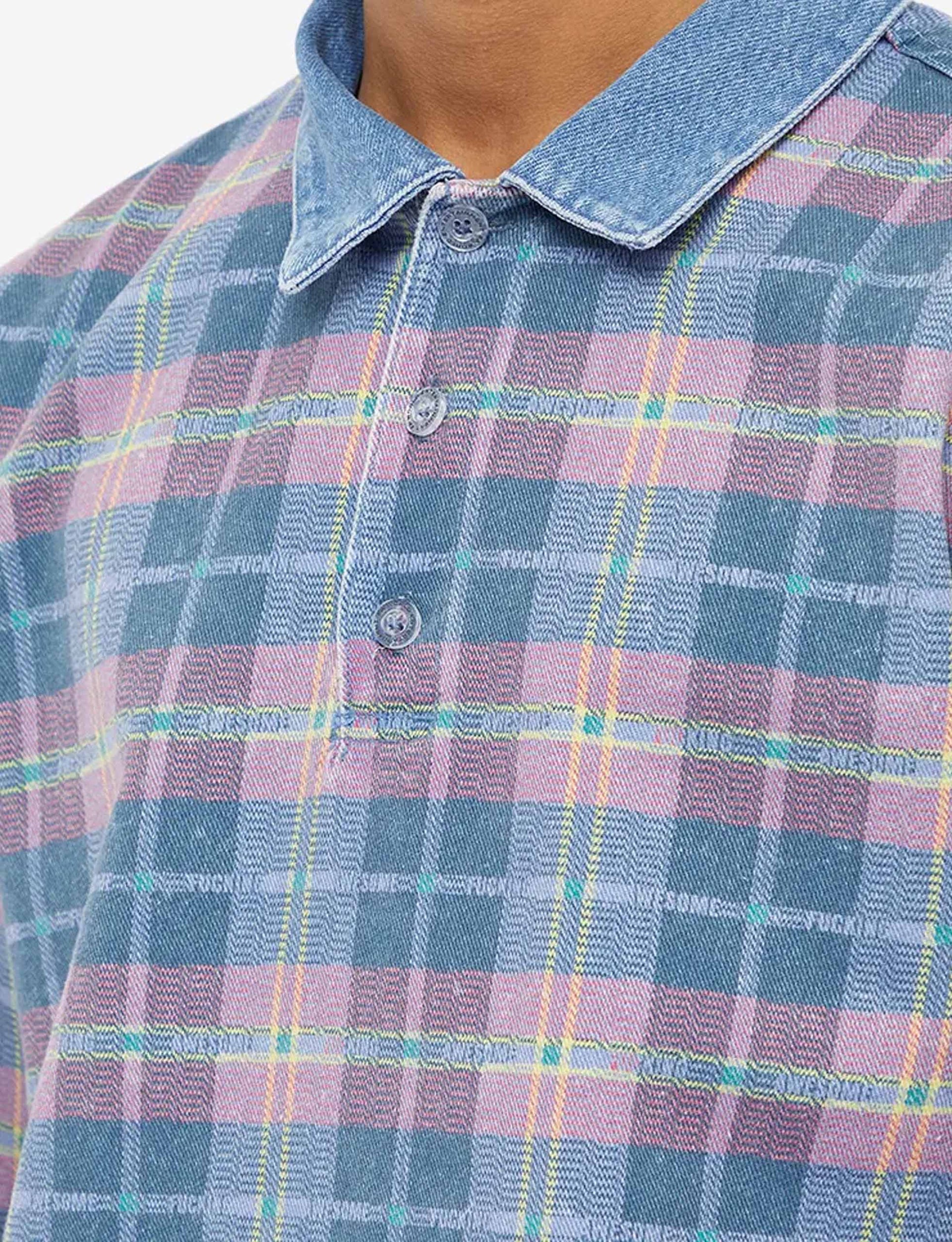 Fucking Awesome Printed Plaid Shirt Blue / Pink