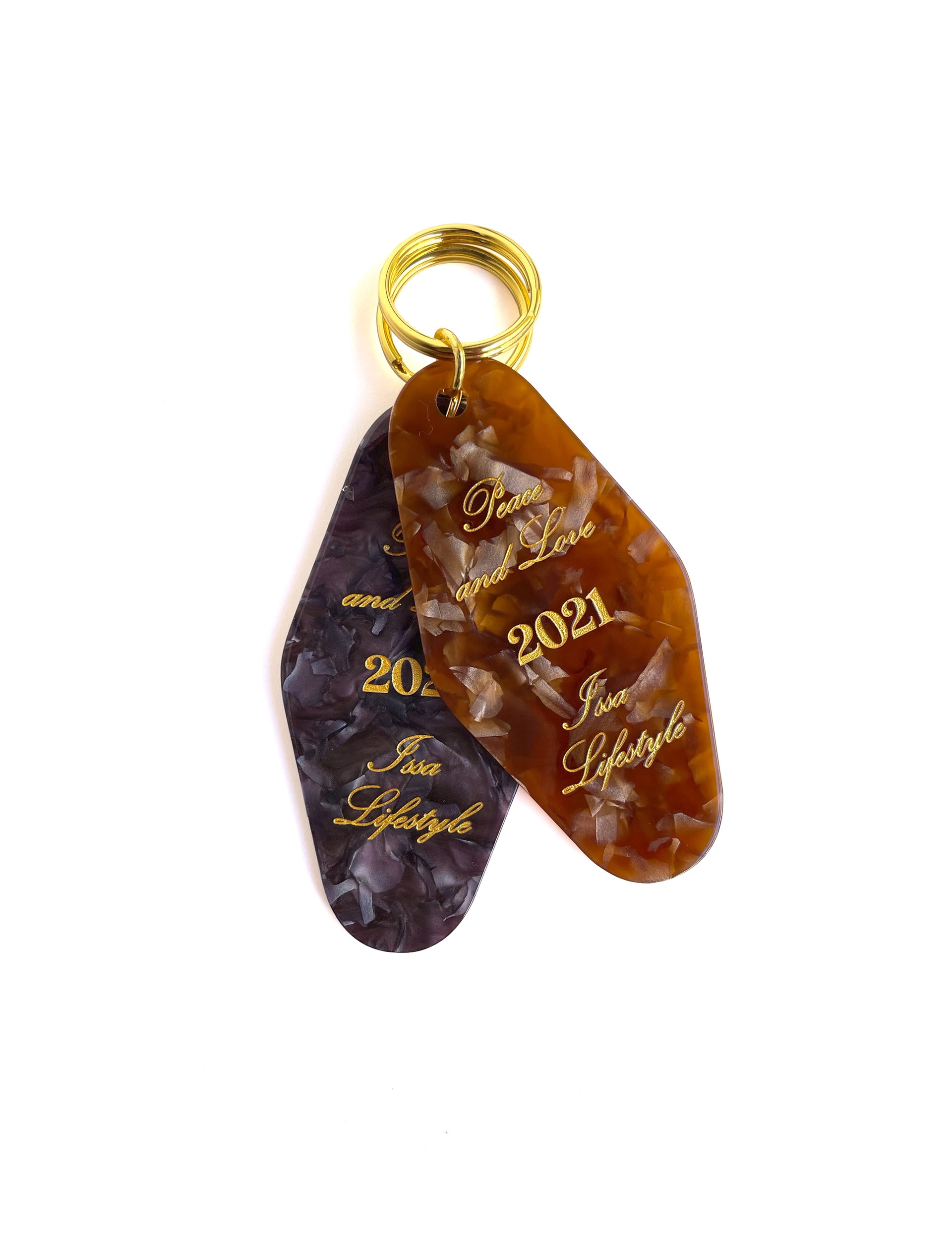 LATE CHECKOUT X MINISHOPMADRD MOTEL KEYCHAIN BROWN