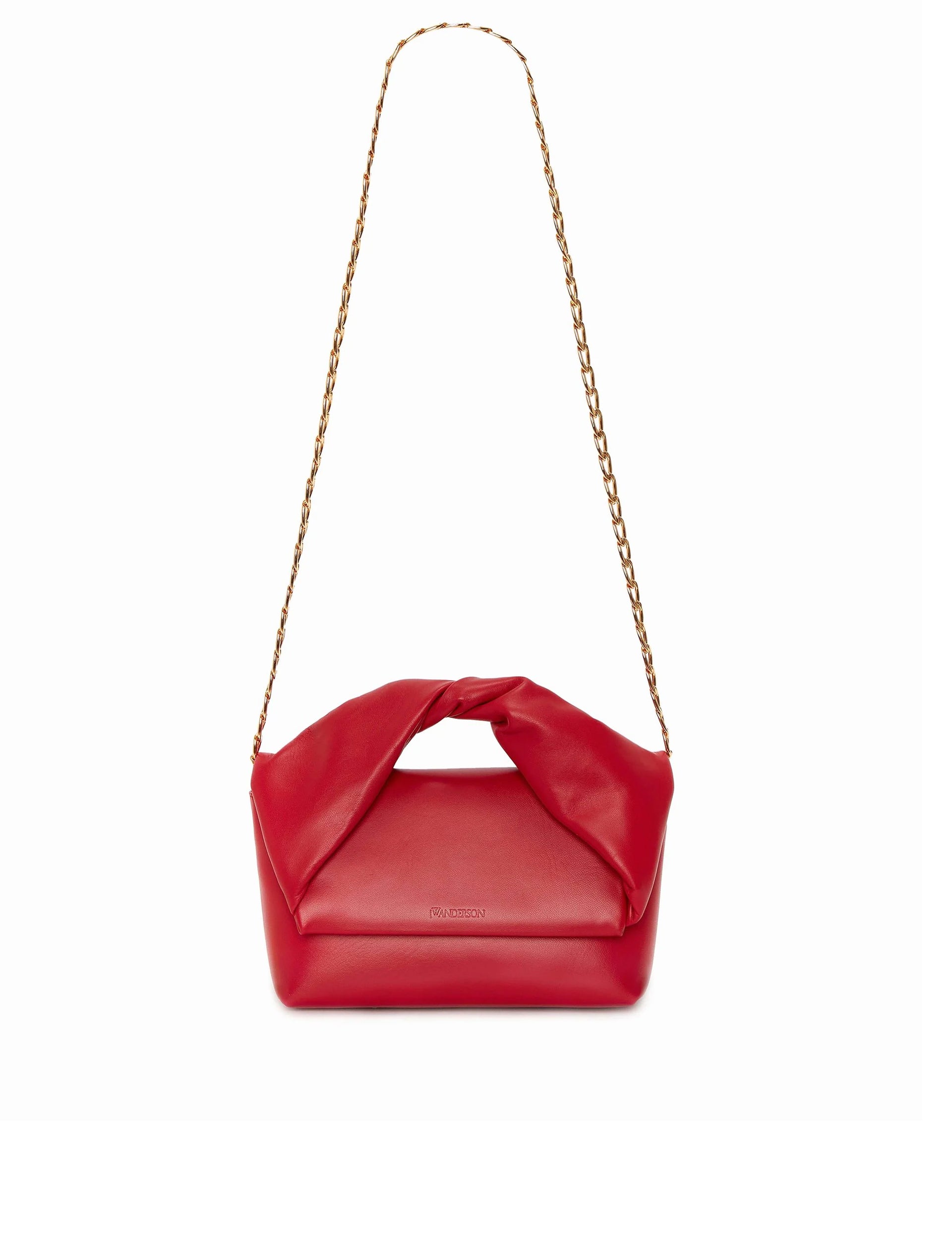 JW ANDERSON MIDI TWISTER BAG RED