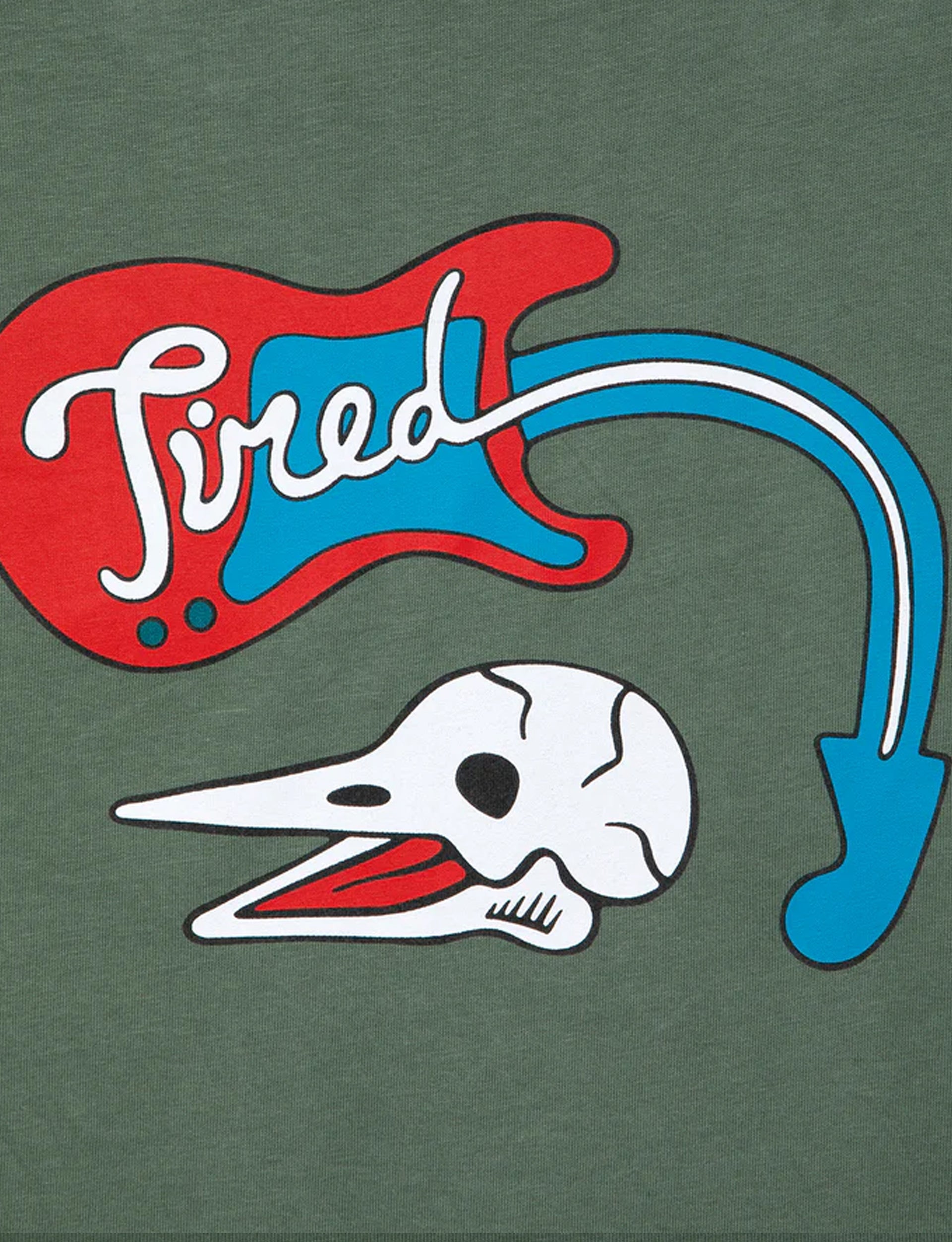 TIRED MUSIC SS TEE (ORGANIC) GREEN