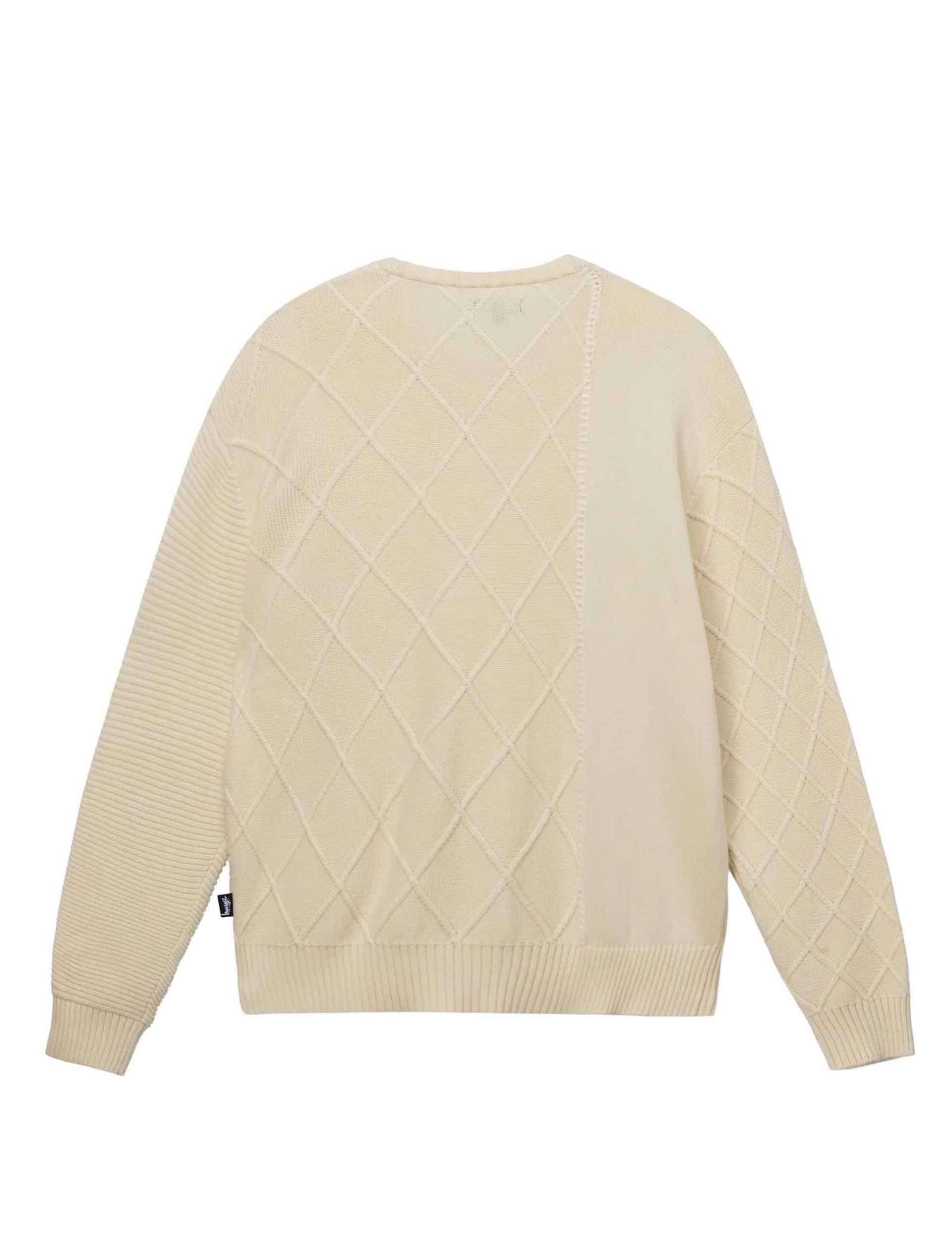STÜSSY Patchwork Sweater Natural