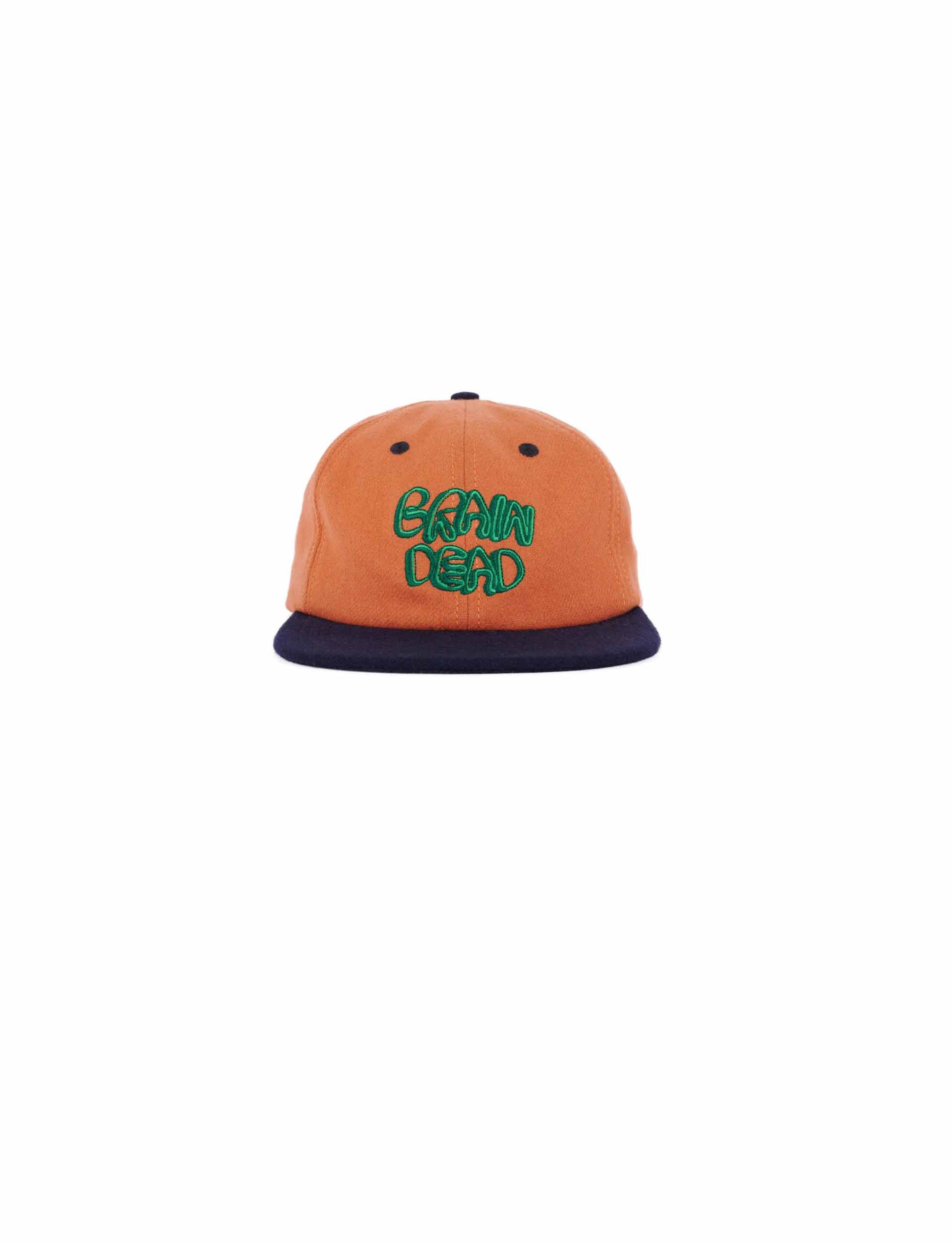 BRAIN DEAD PLATO WOOL 6 PANEL CAP ORANGE