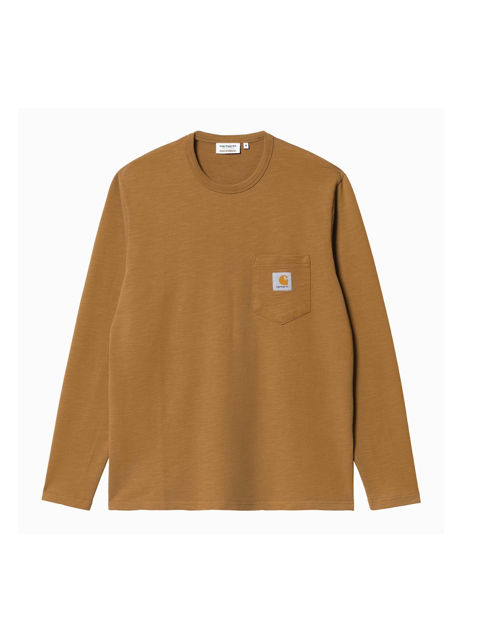 CARHARTT WIP Quartersnacks Slub Yarn Pocket T-Shirt HAMILTON BROWN