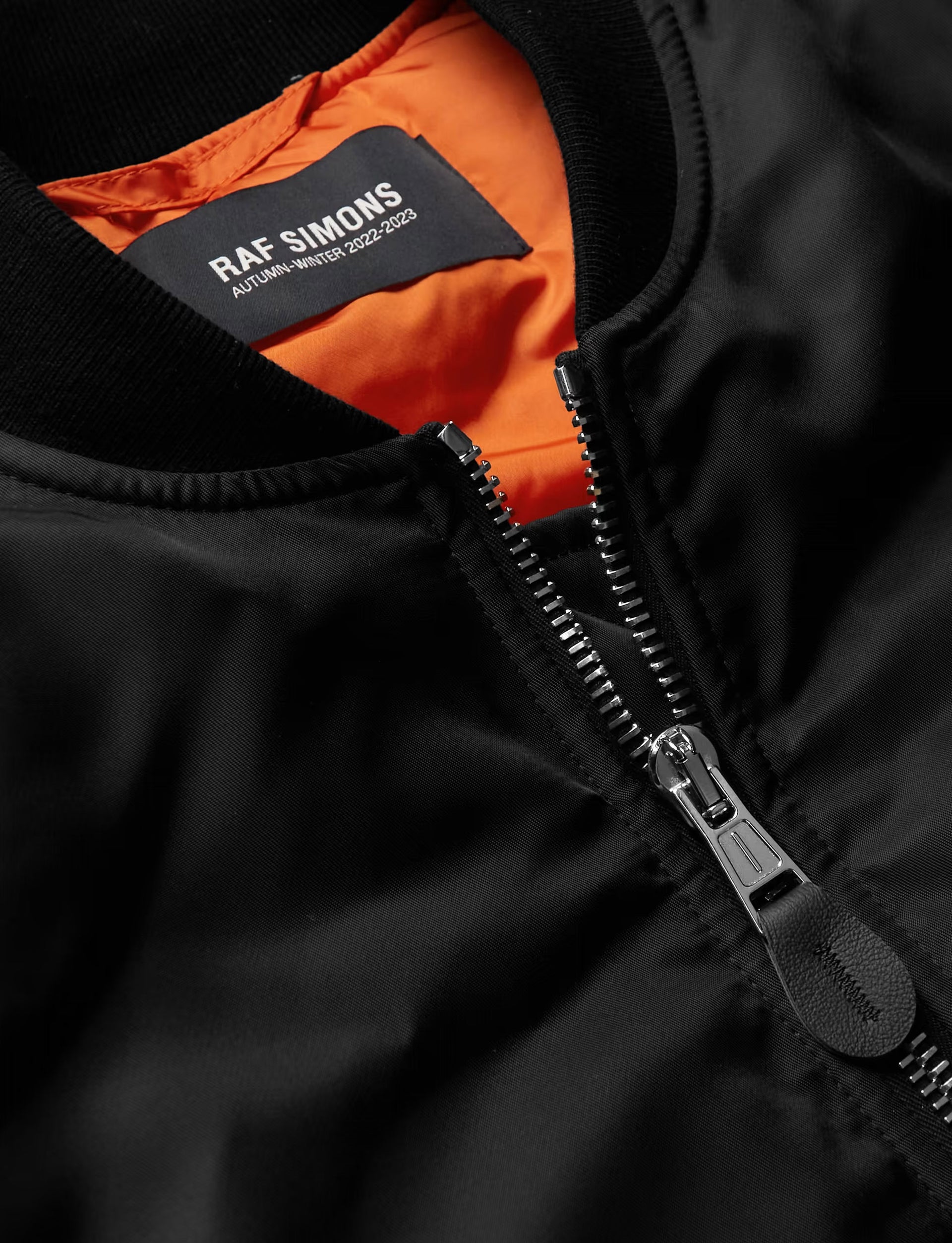RAF SIMONS Classic bomber Detached print BLACK