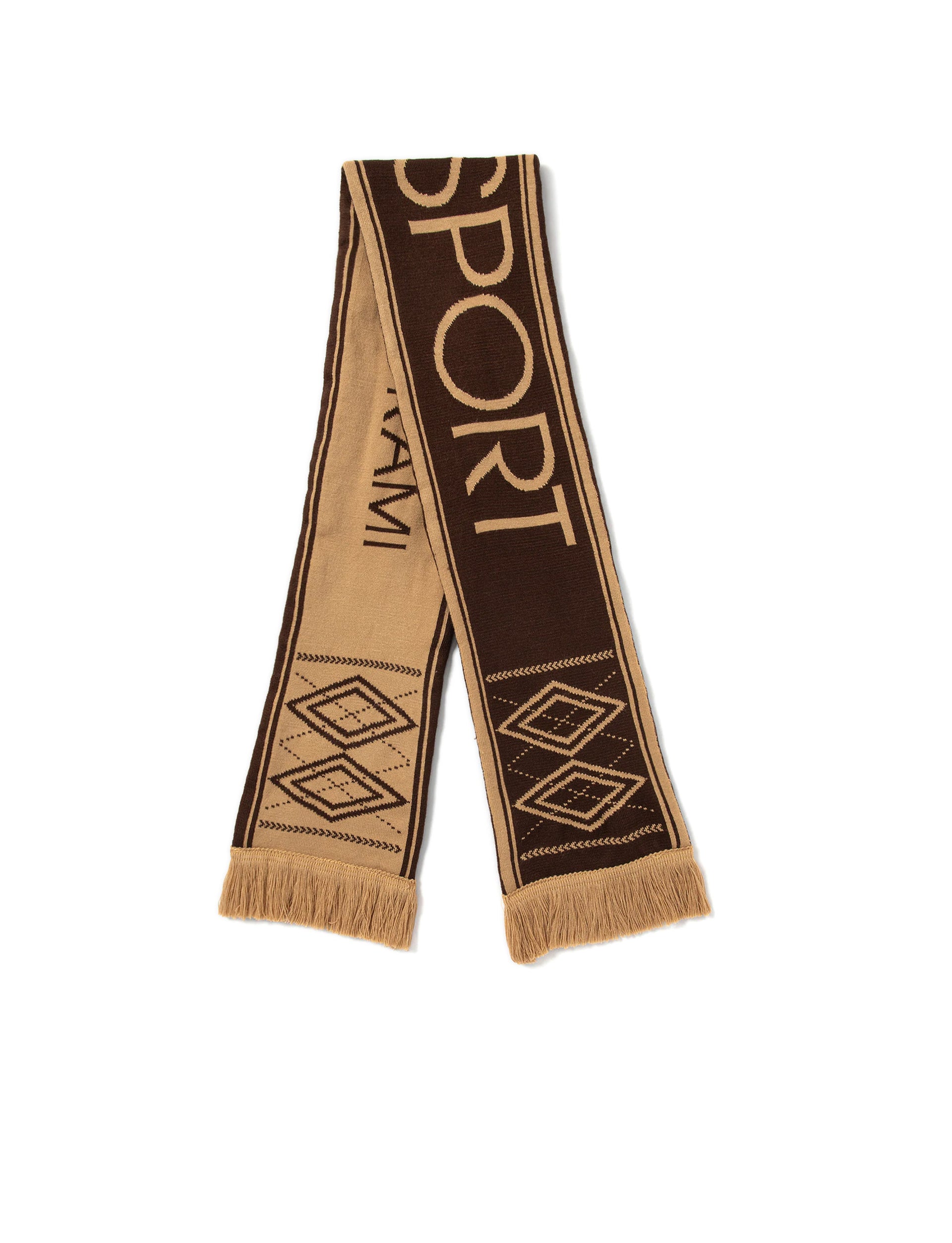 RASSVET MEN RASSVET SPORT SCARF KNIT BROWN