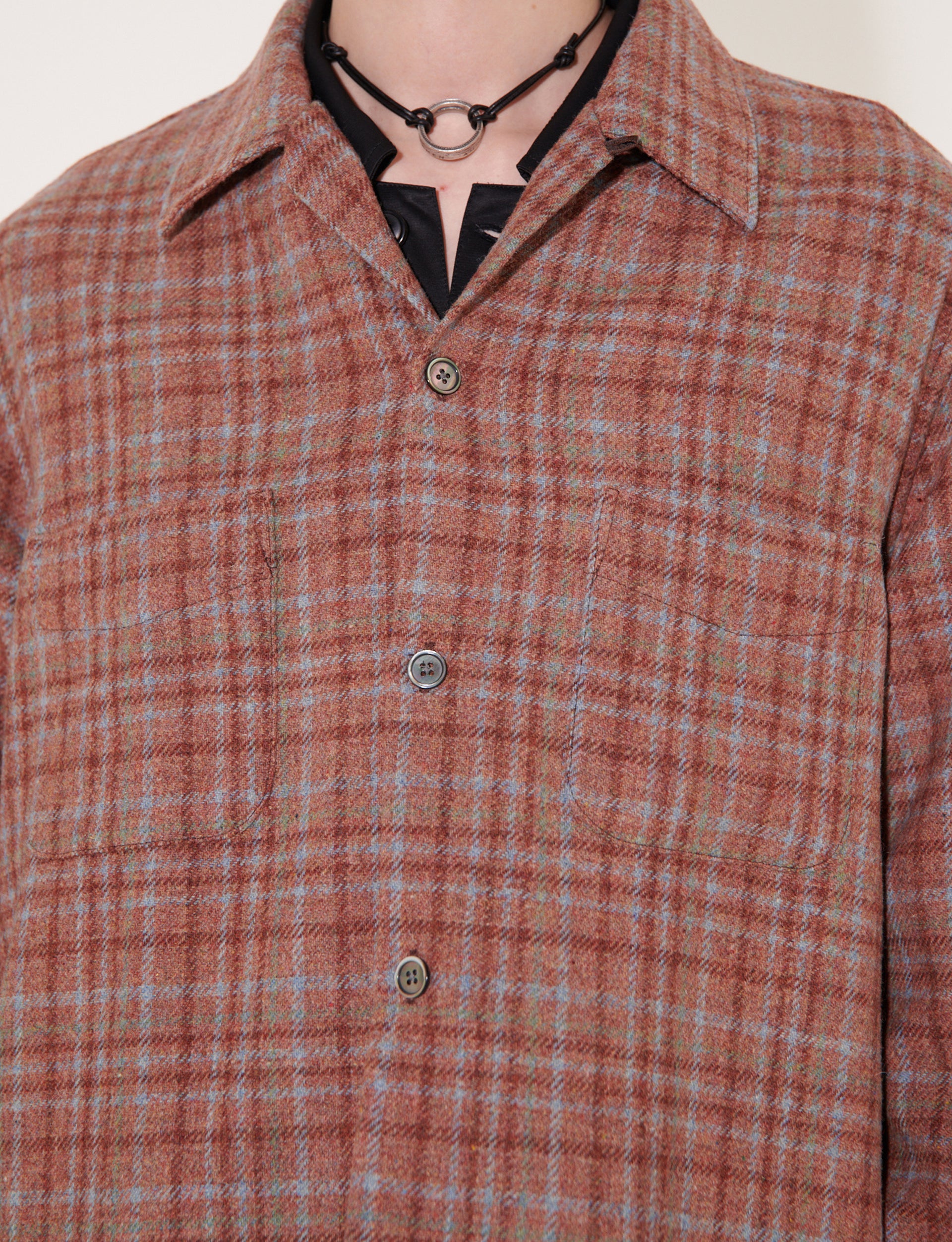 OUR LEGACY HEUSEN SHIRT Rust Check Country Wool