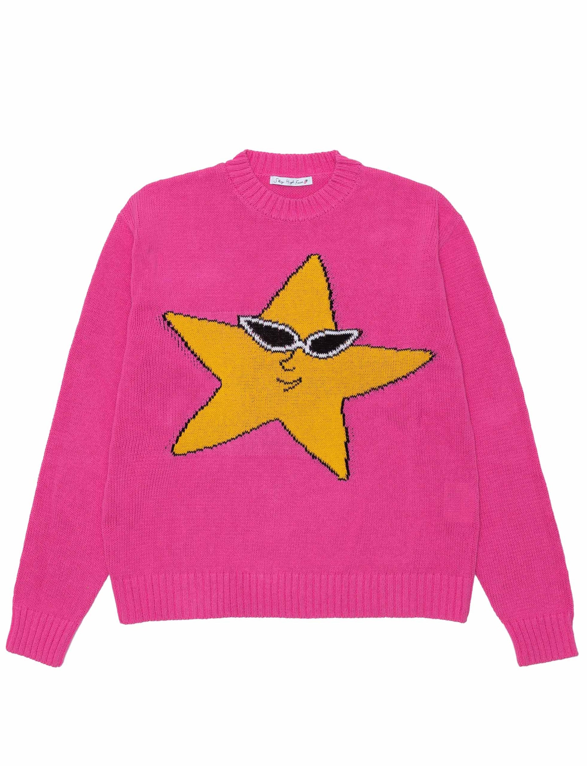 SKY HIGH FARM UNISEX RECYCLED COTTON INTARSIA SWEATER KNIT