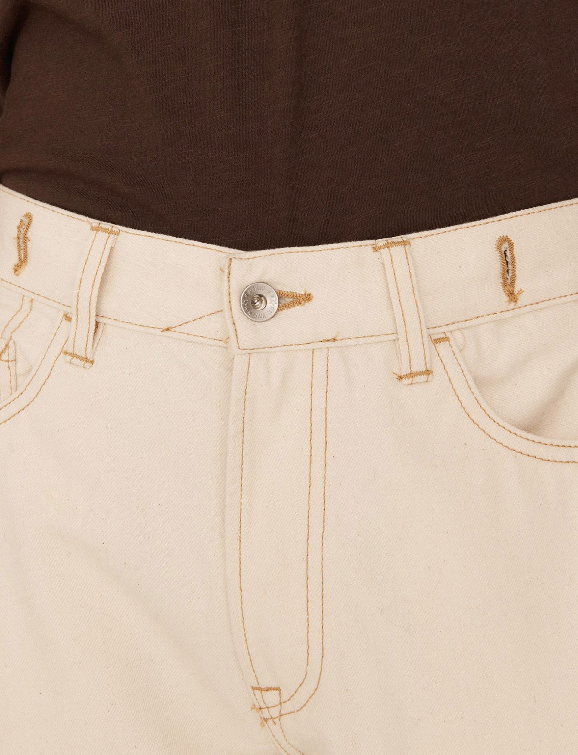 YMC TEARAWAY SELVEDGE TWILL COTTON JEANS ECRU