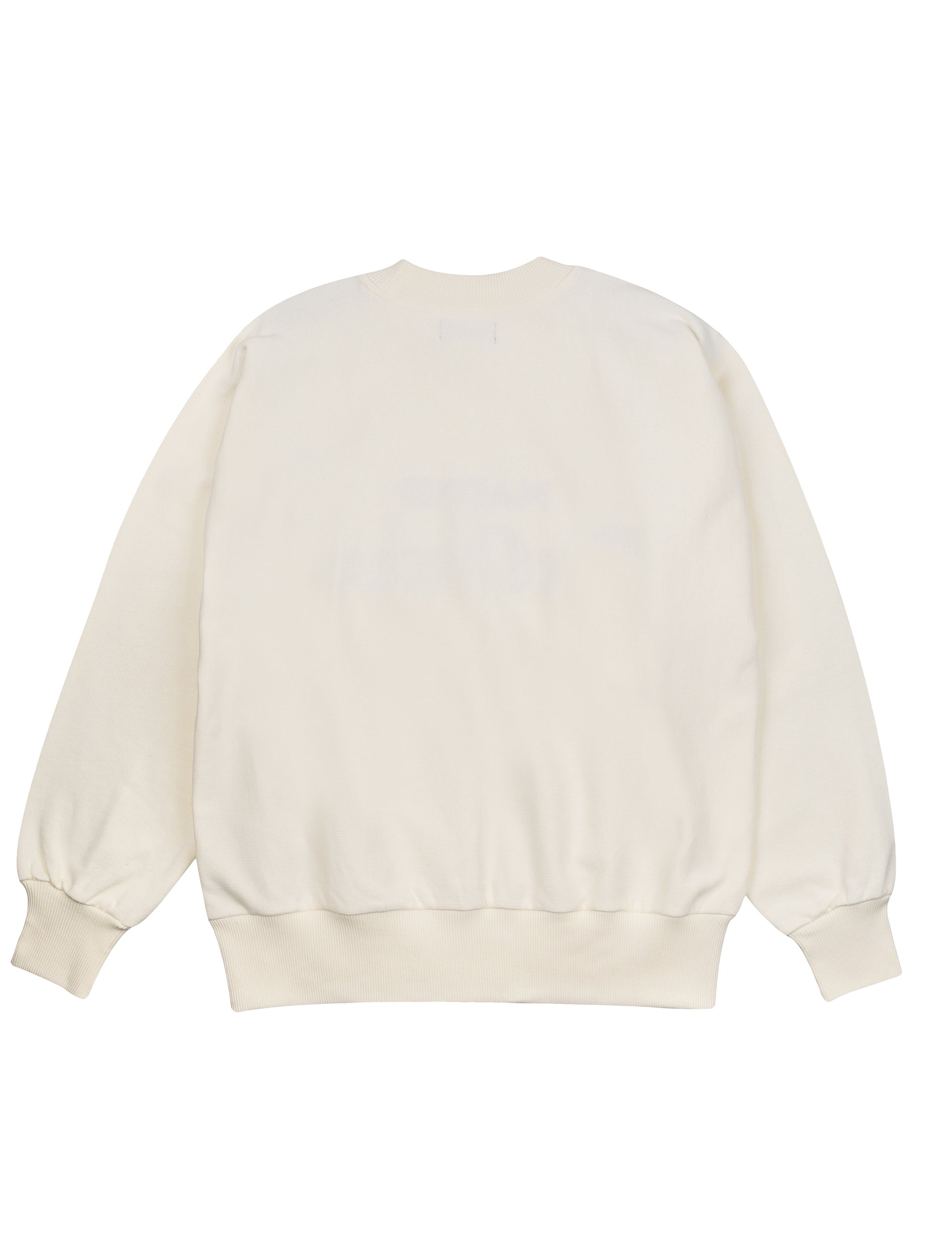LATE CHECKOUT White/Orange Crewneck Sweatshirt