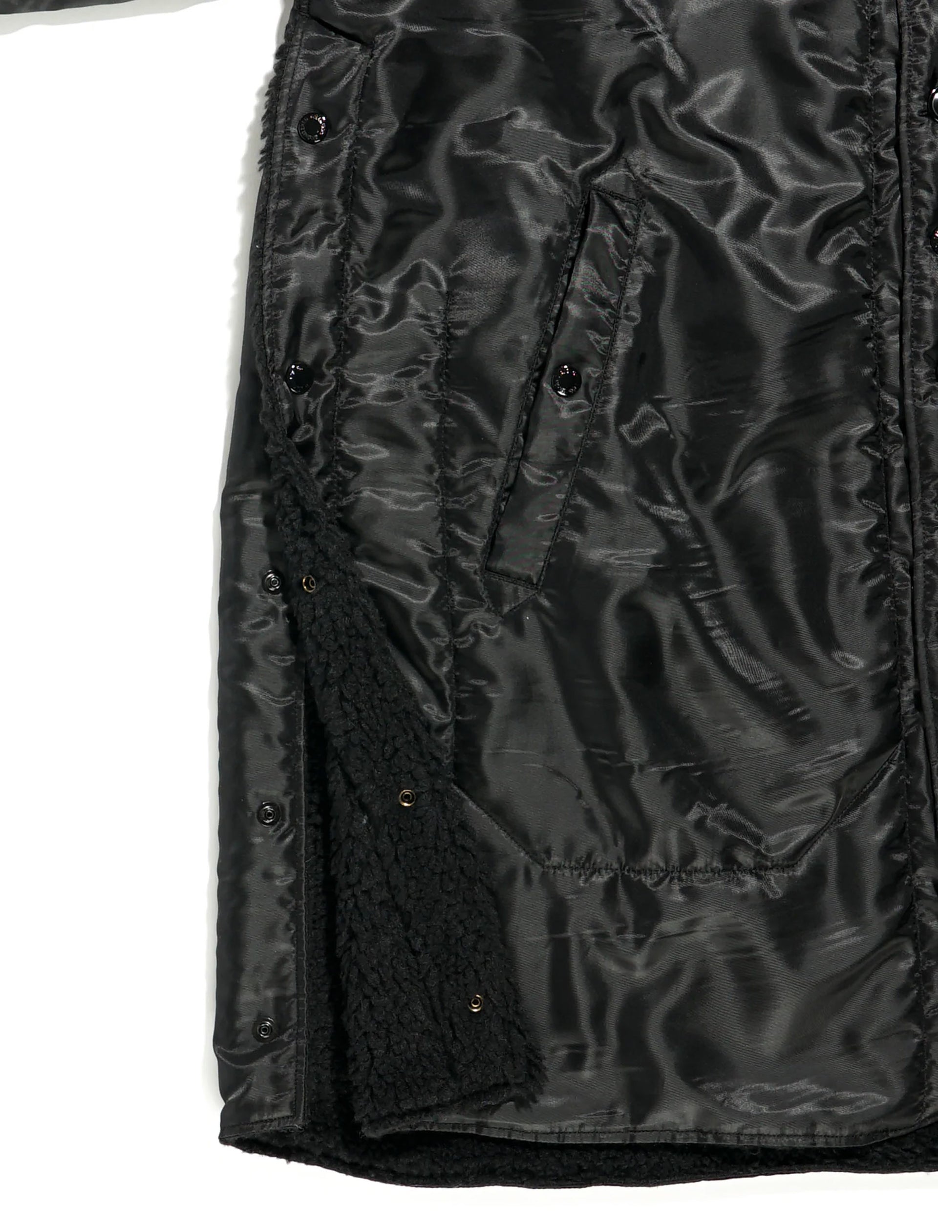 ENGINEERED GARMENTS Liner Jacket Black Polyester Pilot Twill