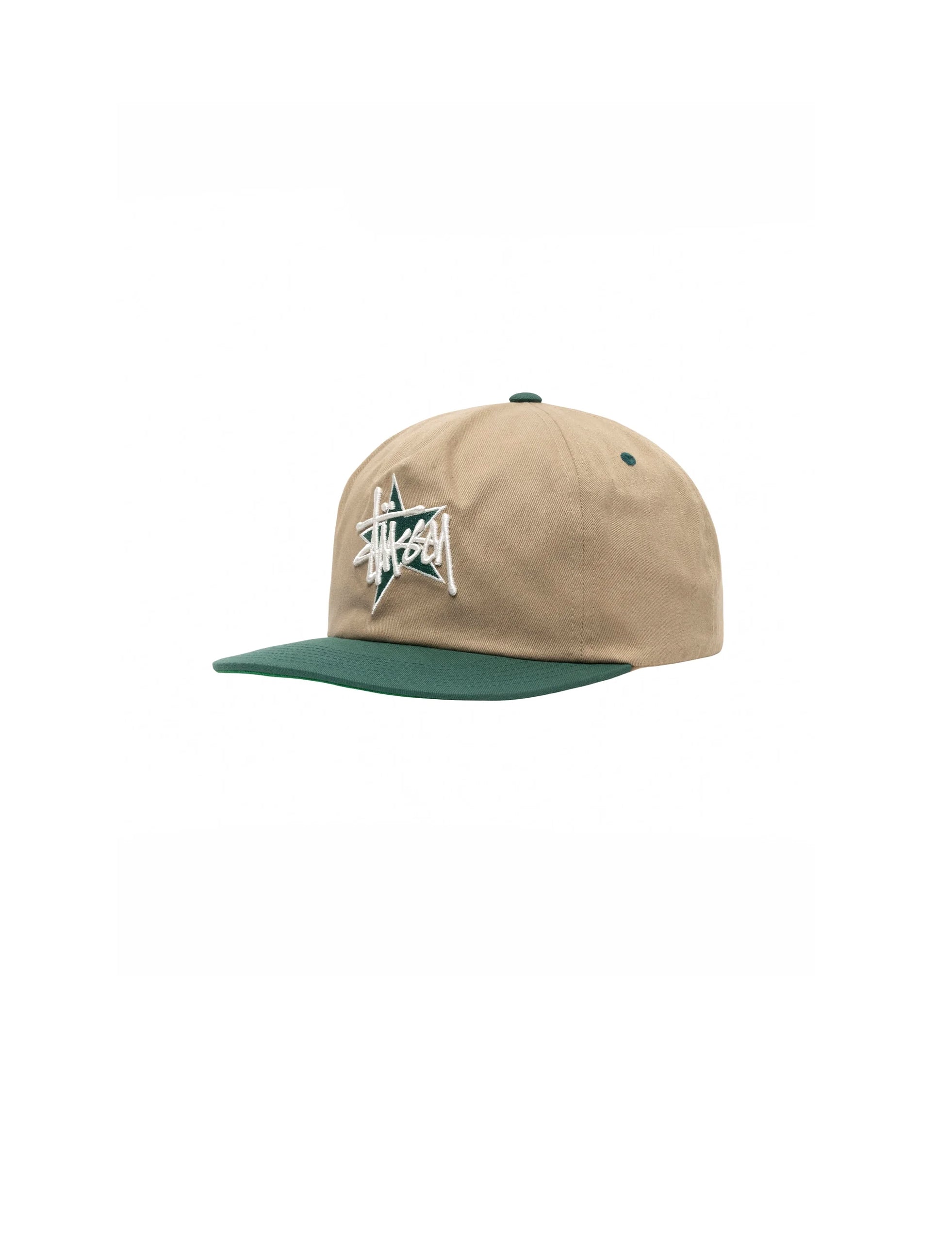 STÜSSY MID-DEPTH BASIC STAR STRAPBACK KHAKI - minishopmadrid