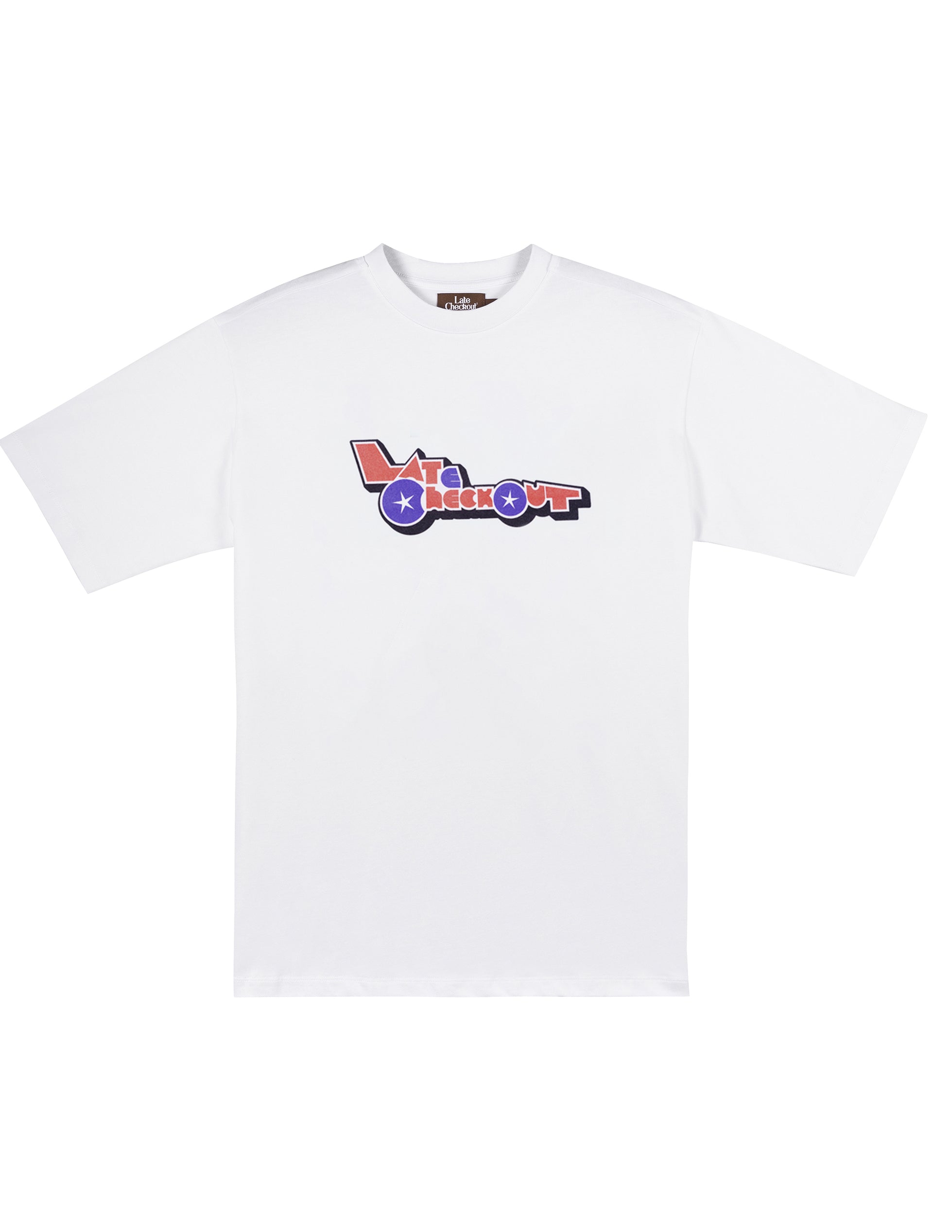 LATE CHECKOUT RACING CAR TEE WHITE