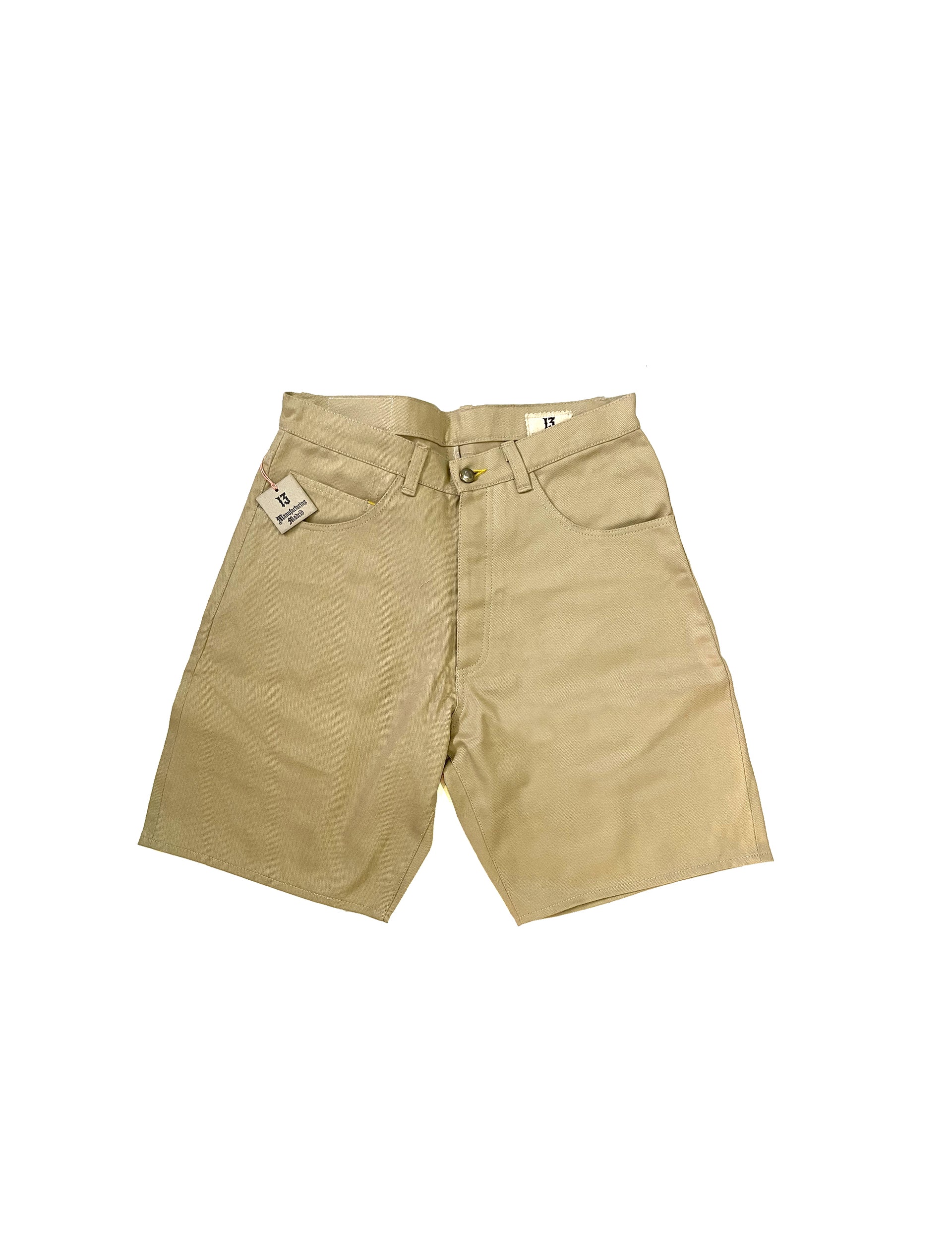 TRECE MANUFACTURING ‘STRAYCAT’ BEIGE 5pocket short trousers.