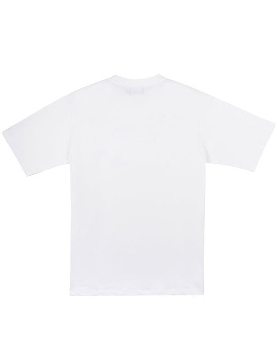 LATE CHECKOUT RED LOGO TEE WHITE