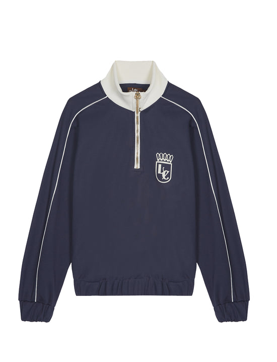 LATE CHECKOUT Navy Tracksuit Top