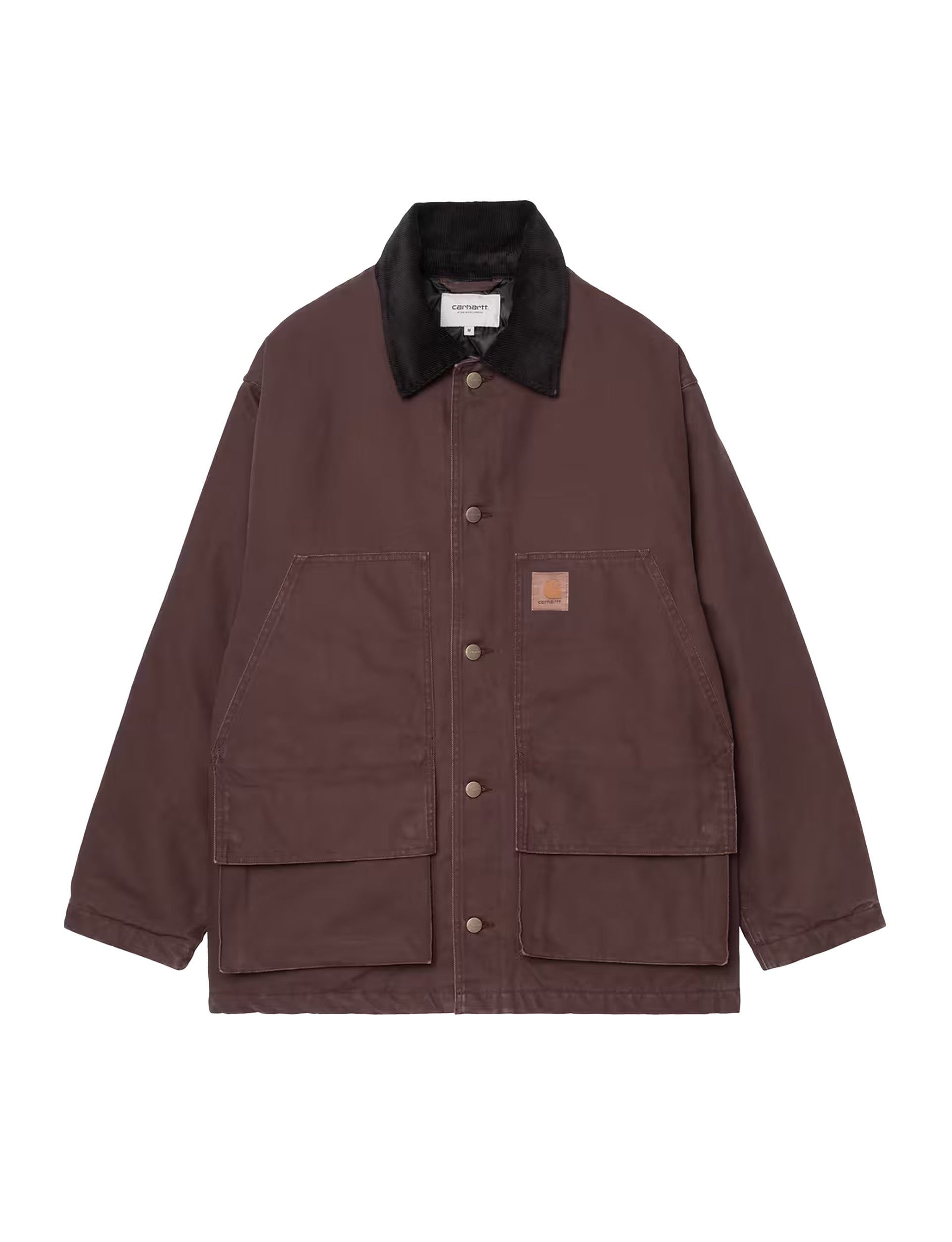 CARHARTT WIP Lander Coat Cotton Canvas Palisander / Black, stone washed