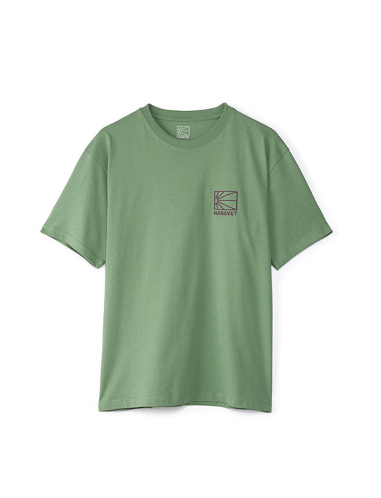 RASSVET MEN MINI LOGO TEE SHIRT KNIT GREEN