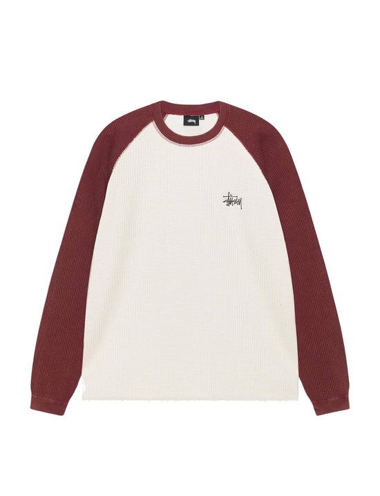 STÜSSY Raglan Thermal 2 Tone OFF WHITE